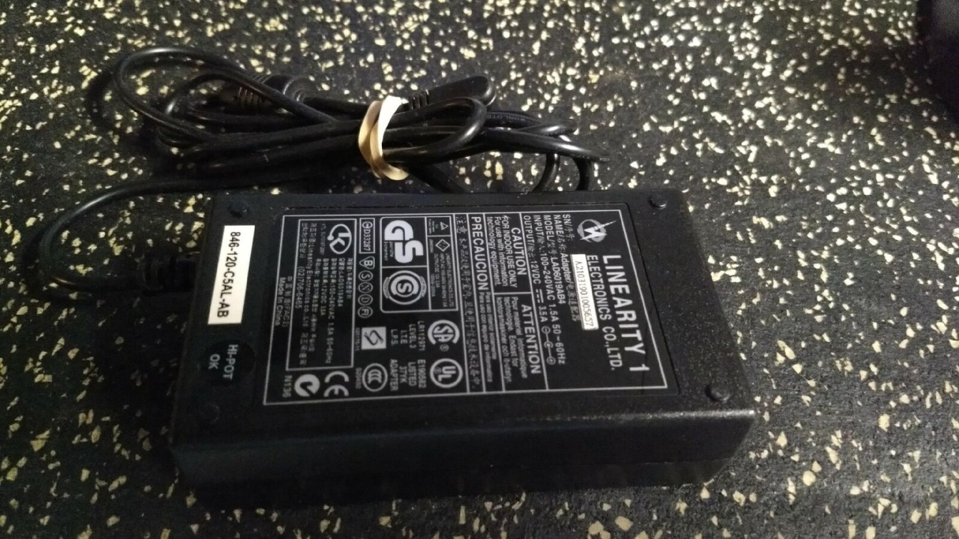 LINEARITY I ELECTRONICS CO LAD6019AB4 AC ADAPTER POWER SUPPLY 12V 4A