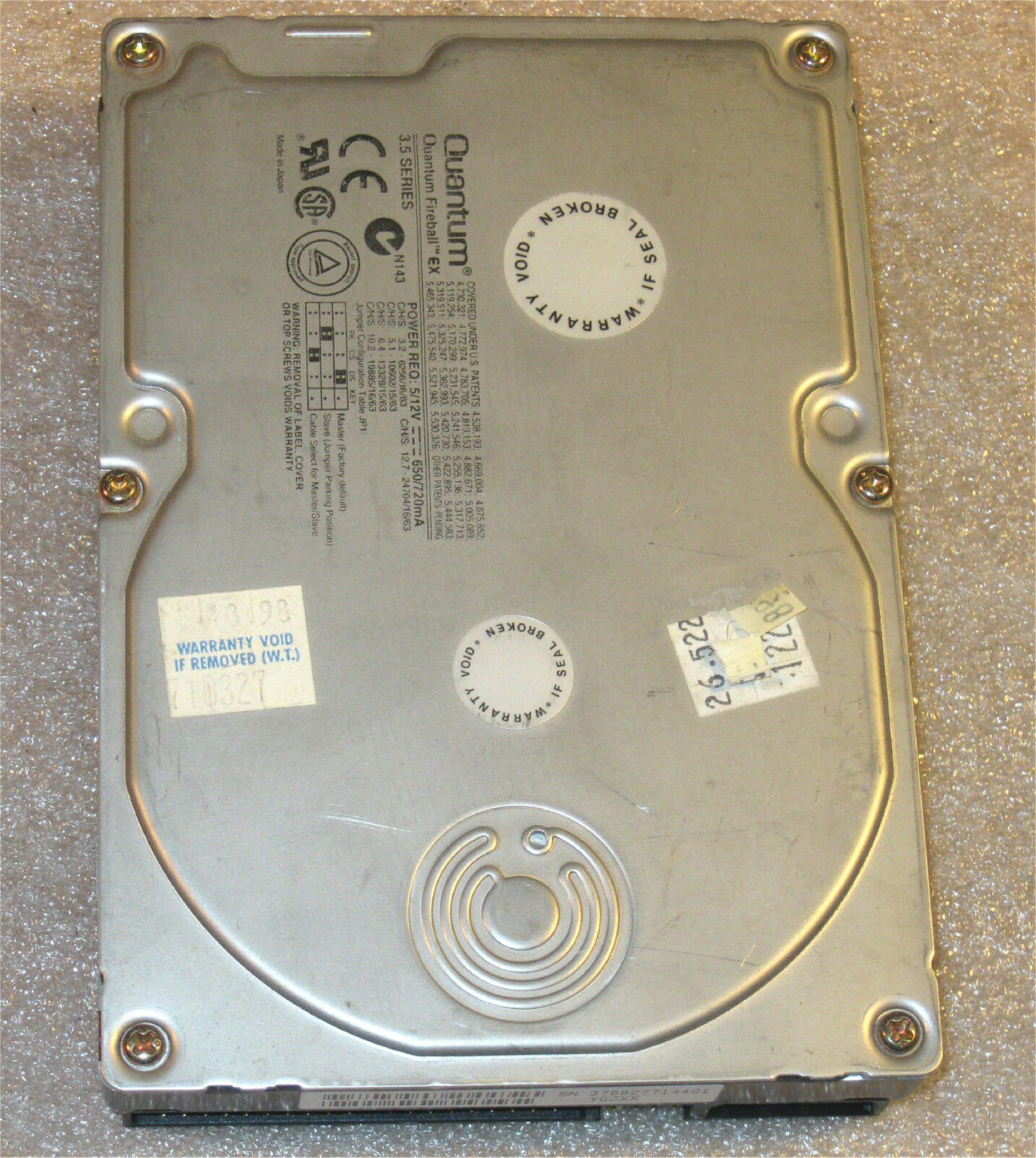 QUANTUM EX64A013 6.4GB FIREBALL EX IDE DRIVE