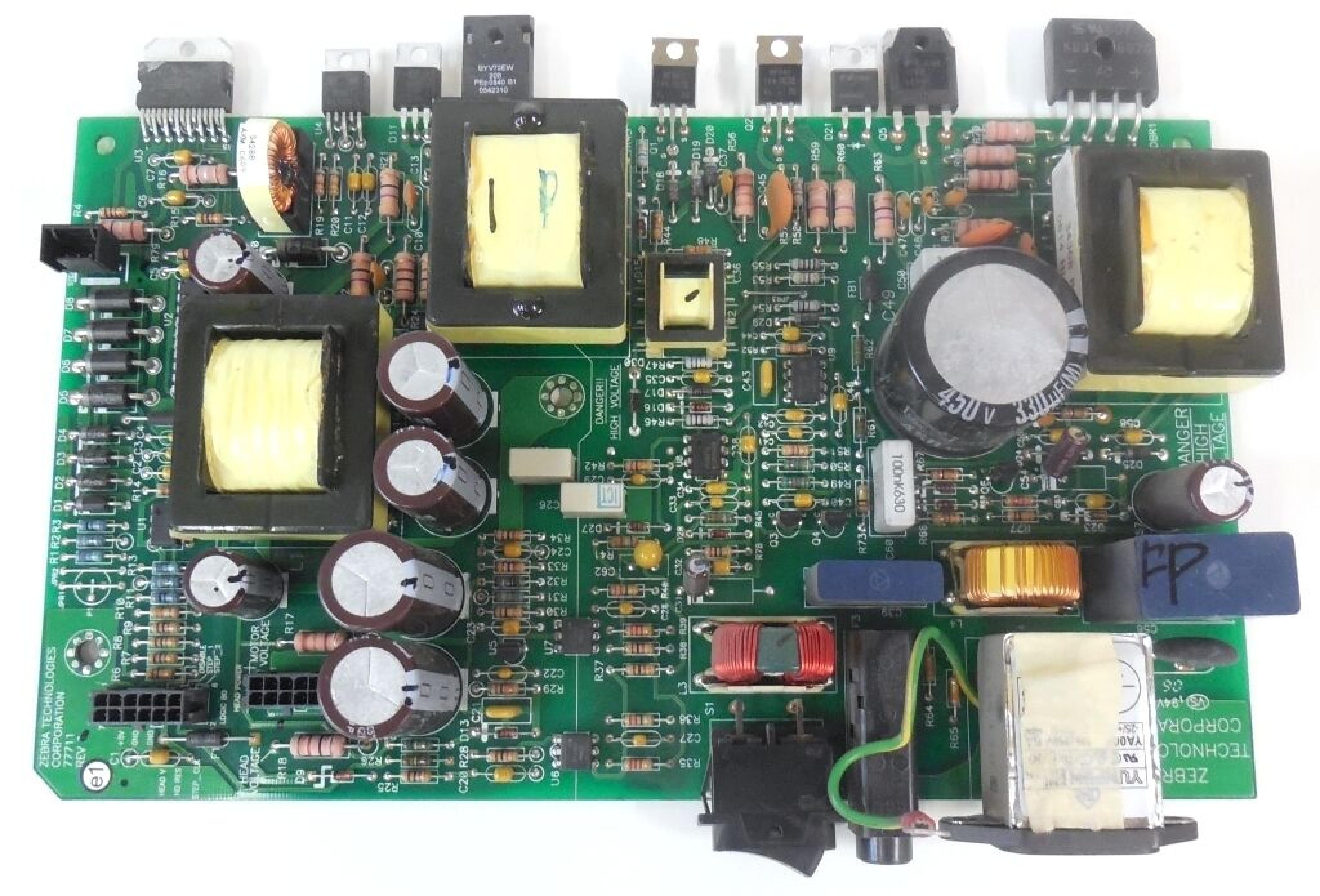 ZEBRA TECHNOLOGIES 77711-000 POWER SUPPLY PCB FOR ZEBRA Z4MPLUS PRINTER