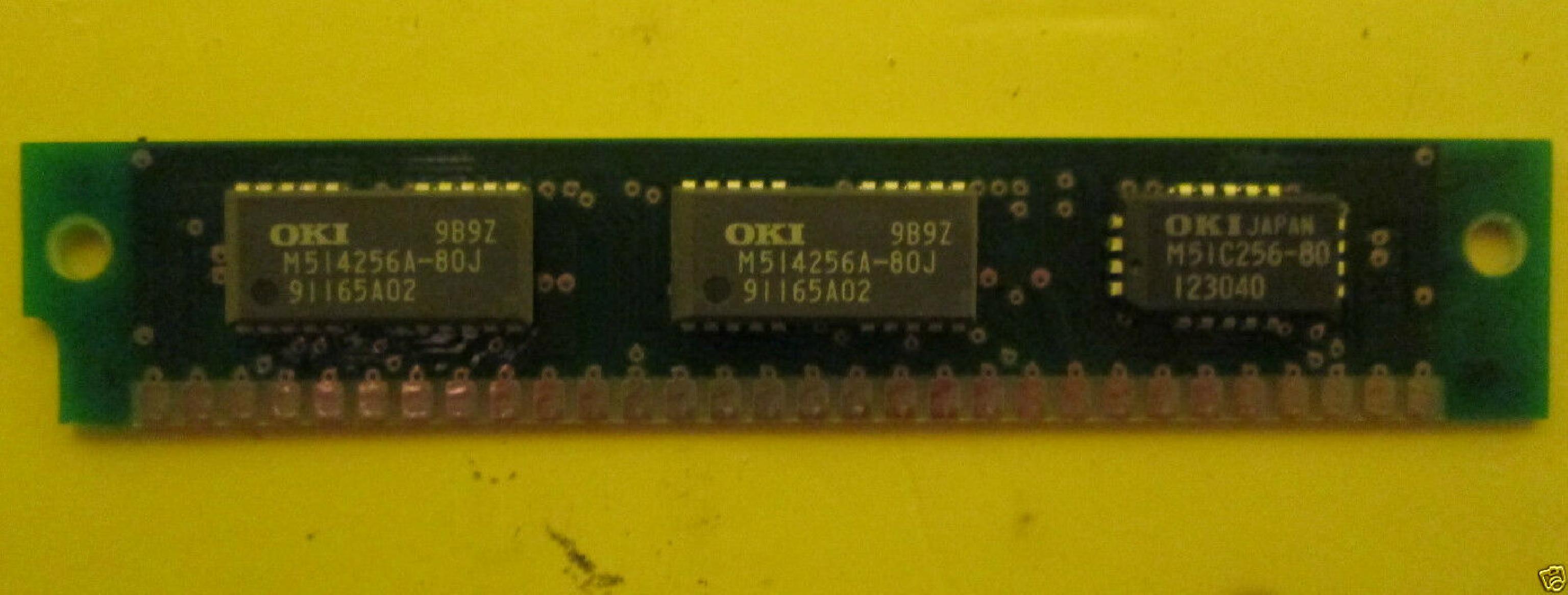 OKI MSC2331A-80YS3 256K 30PIN SIMM 80NS 3CHIP