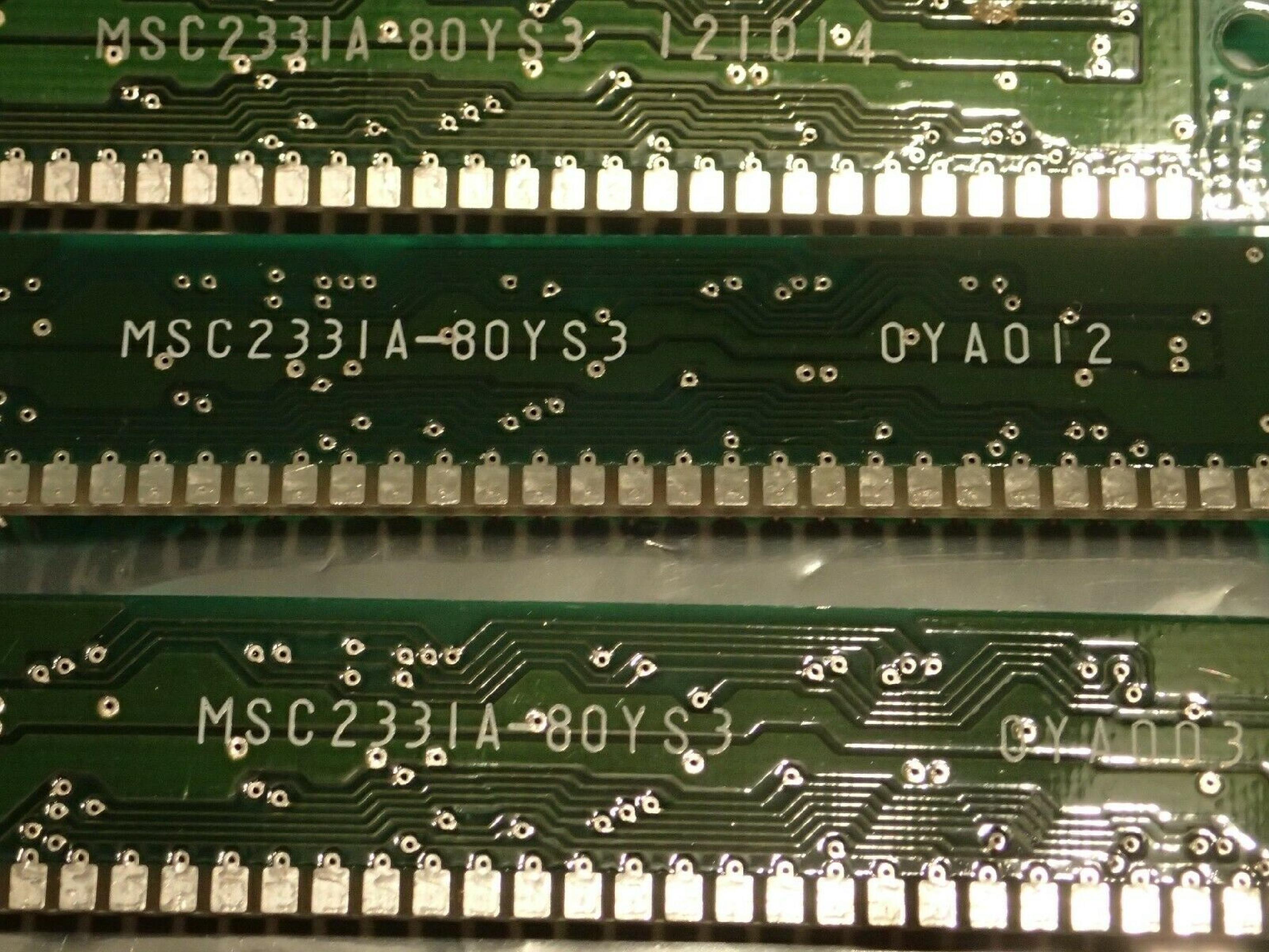 OKI MSC2331A-80YS3 256K 30PIN SIMM 80NS 3CHIP