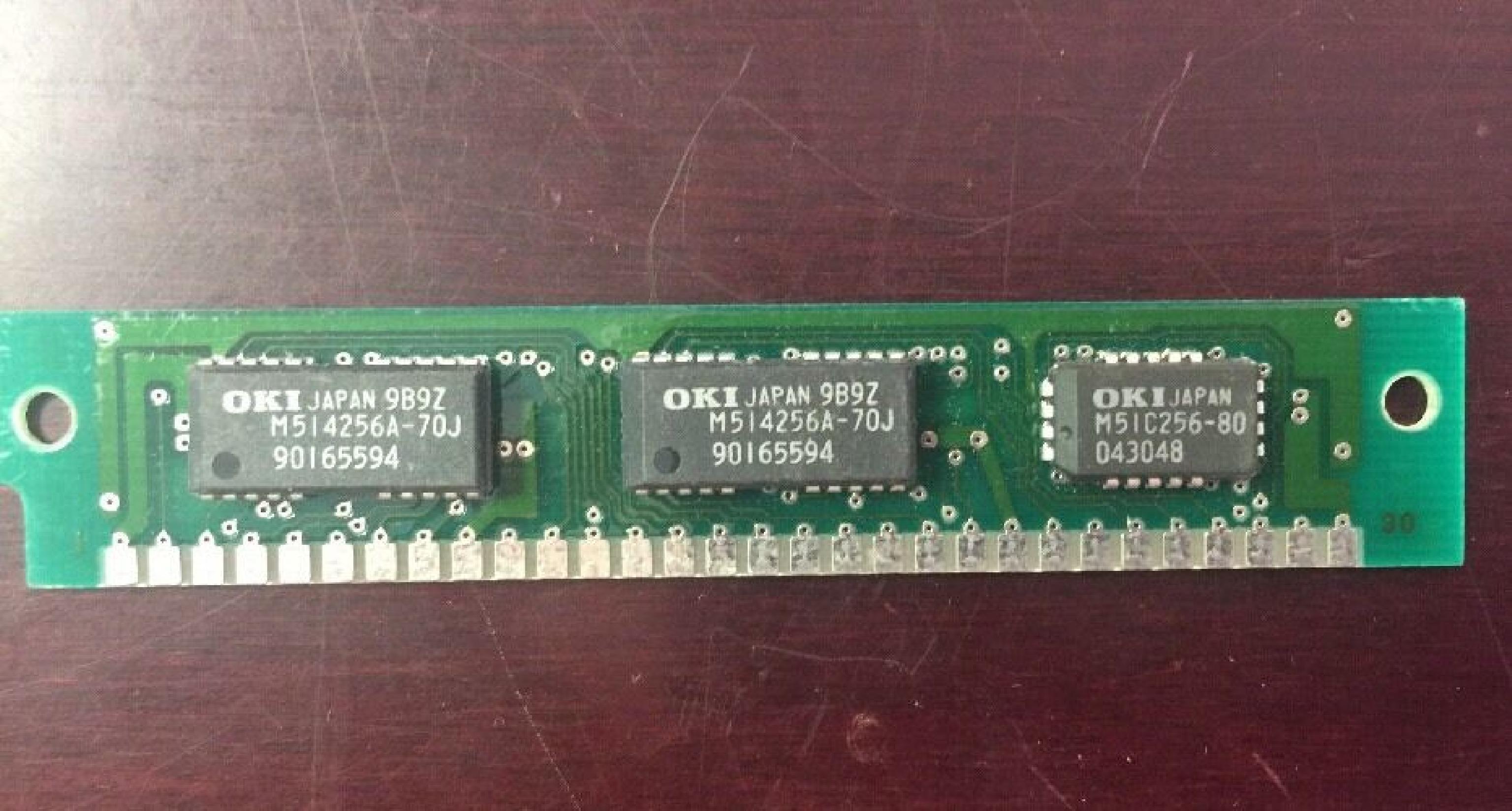 OKI MSC2331A-80YS3 256K 30PIN SIMM 80NS 3CHIP