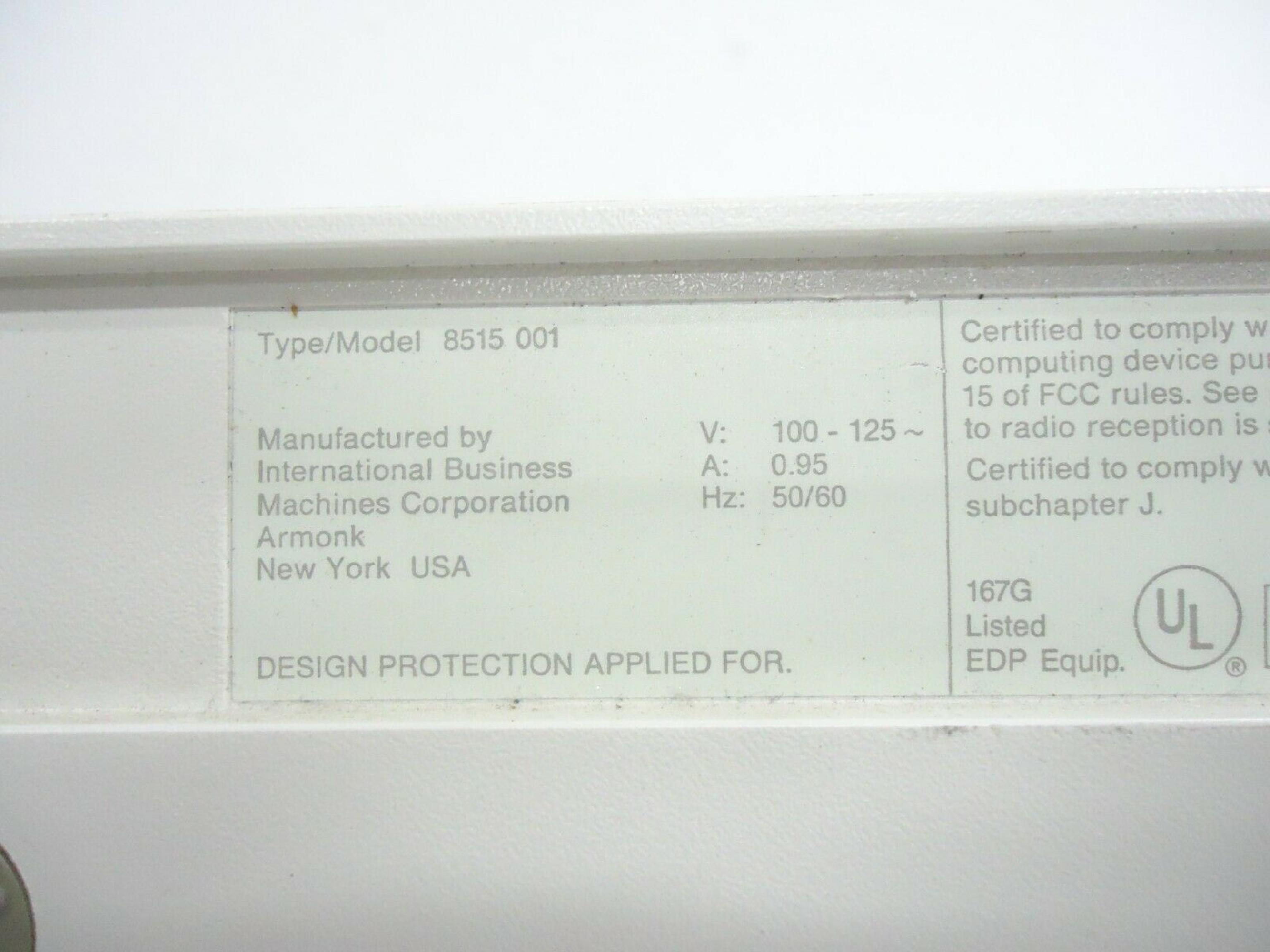 IBM 8515 001 PERSONAL SYSTEM/2 COLOR DISPLAY