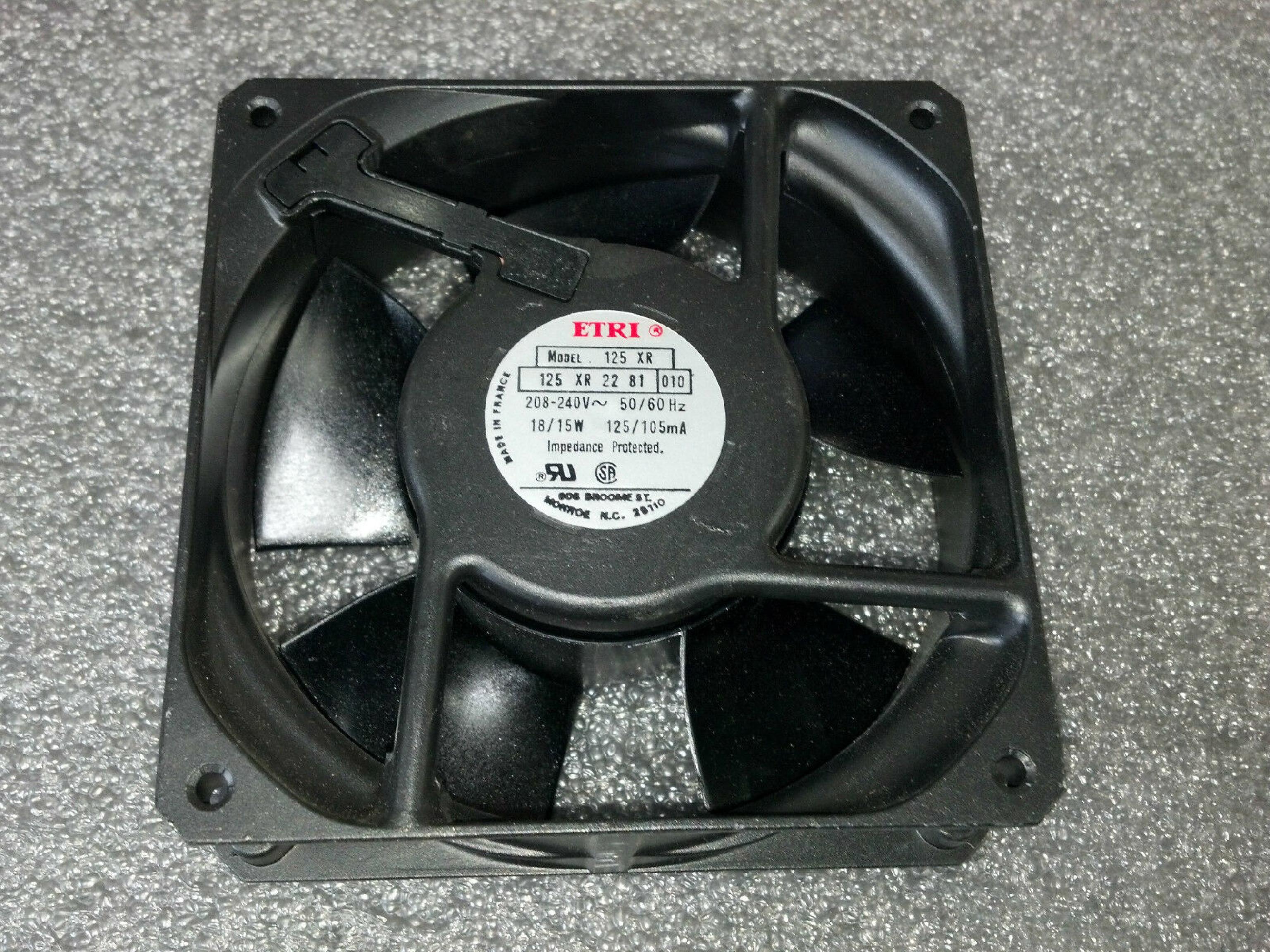 ETRI 125 XR FAN 115VAC 50/60HZ 200/180MA 16/15W 119MM X 39MM