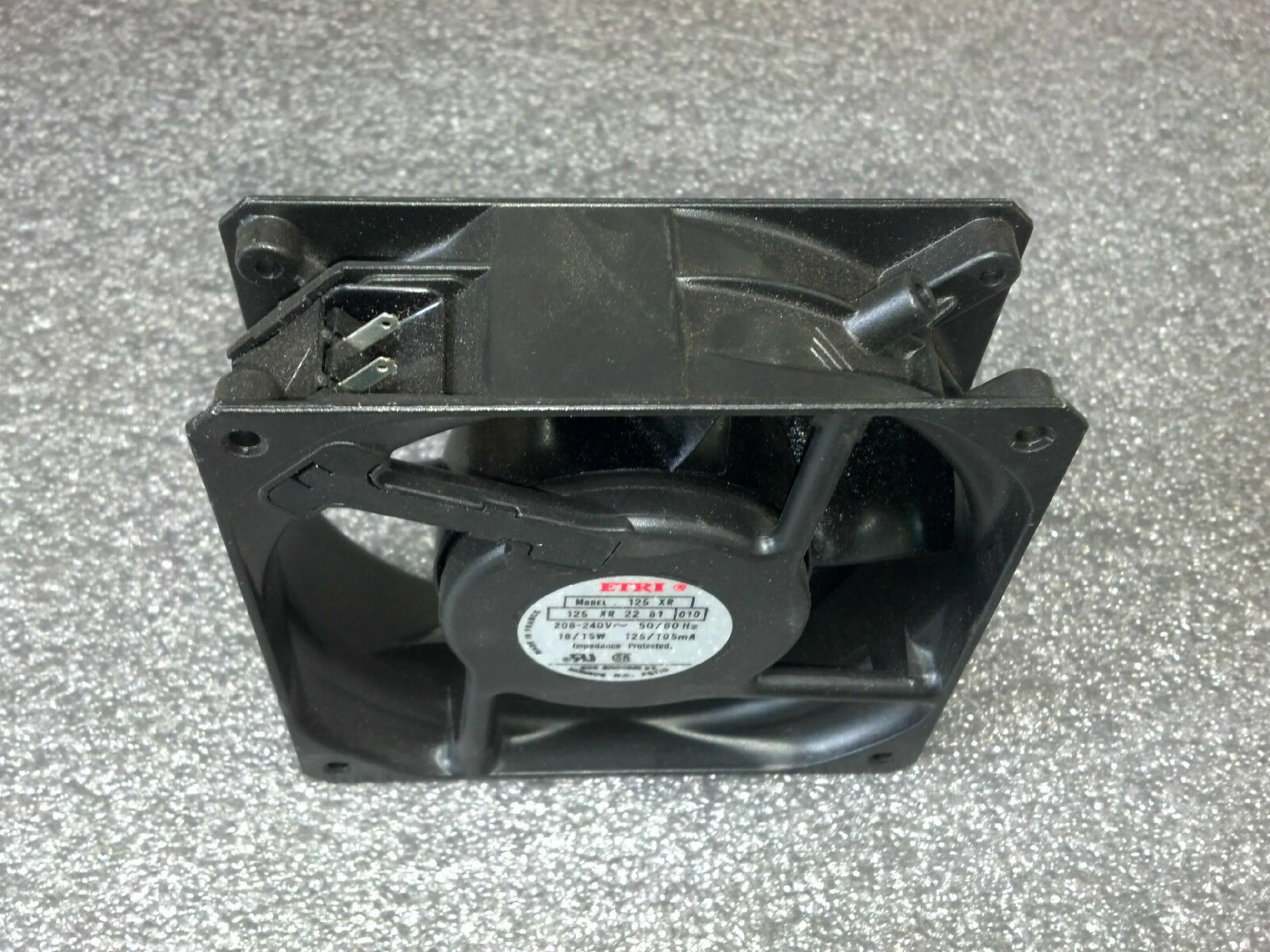 ETRI 125 XR FAN 115VAC 50/60HZ 200/180MA 16/15W 119MM X 39MM