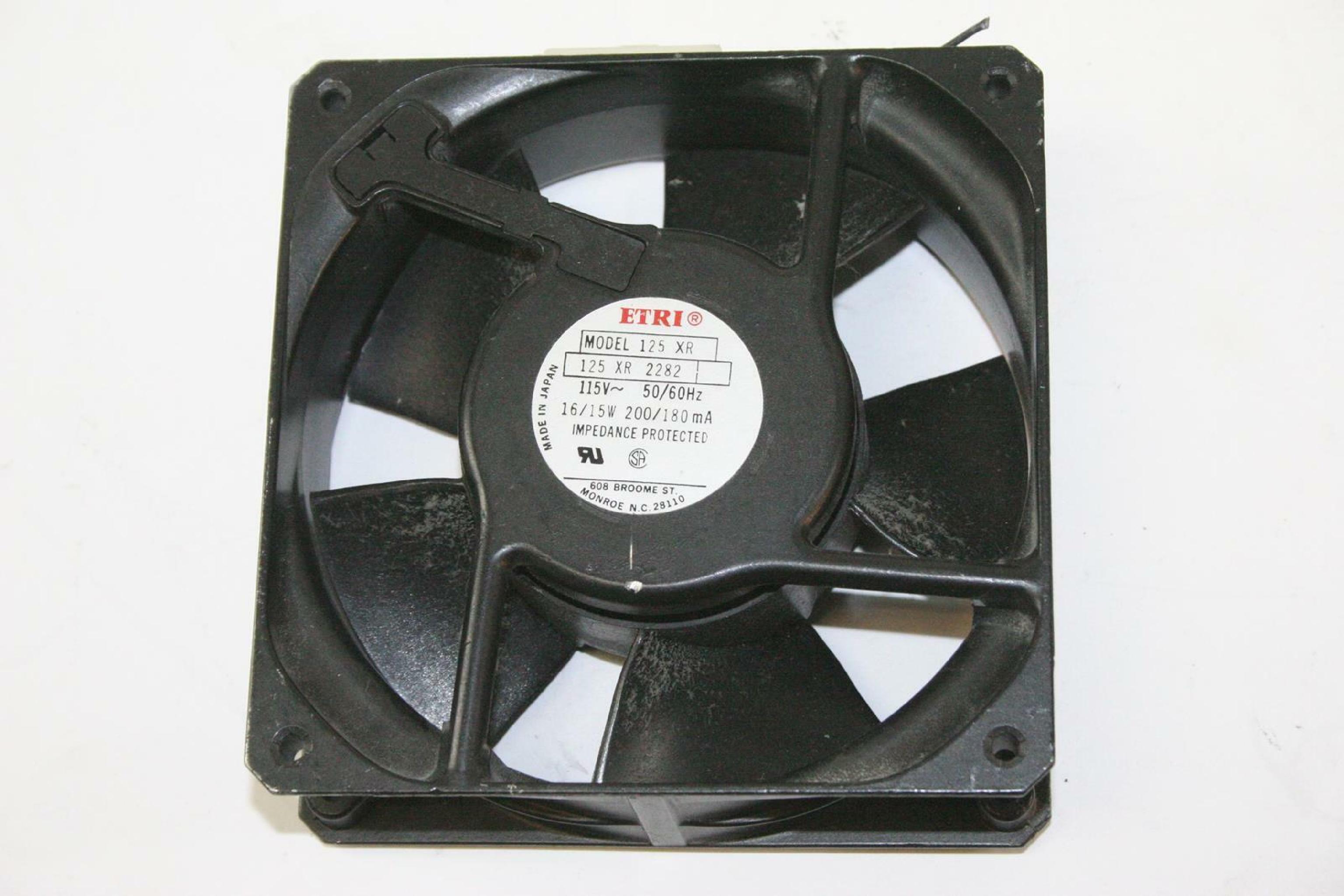 ETRI 125 XR FAN 115VAC 50/60HZ 200/180MA 16/15W 119MM X 39MM