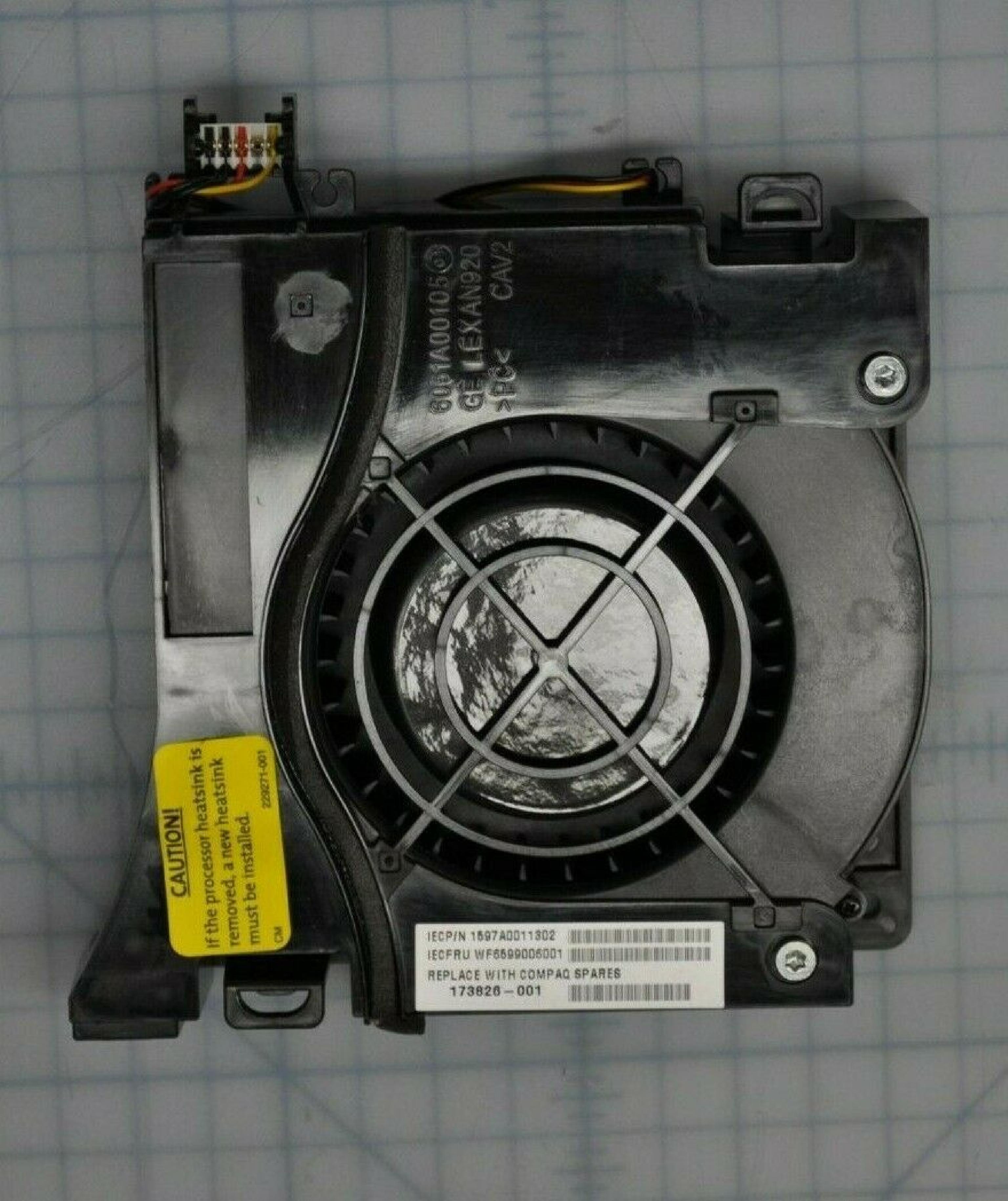 COMPAQ / HEWLETT PACKARD / HP / NIDEC 173826-001 FAN ASSEMBLY 24VDC .40AMP GAMMA32 DC BRUSHLESS