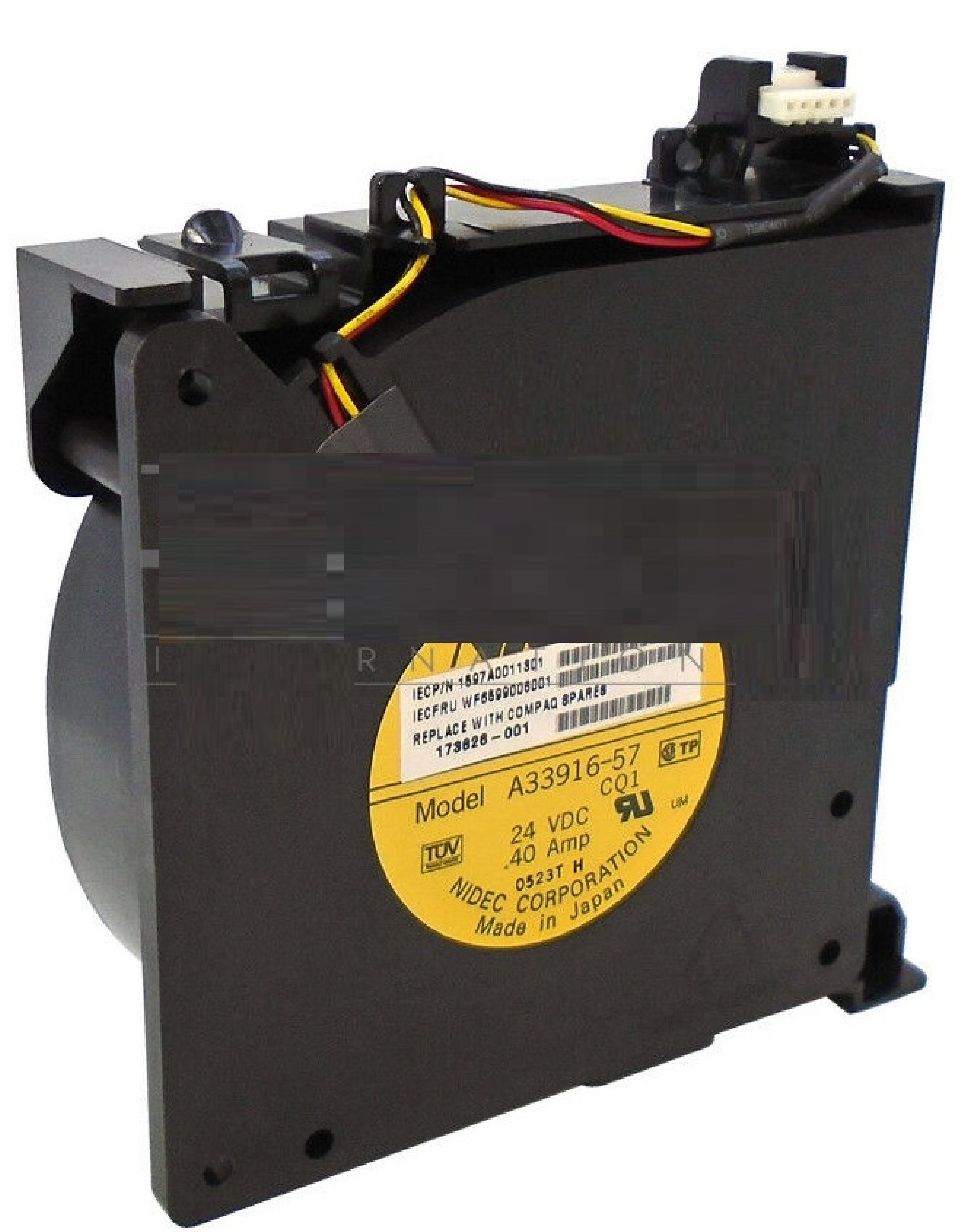 COMPAQ / HEWLETT PACKARD / HP / NIDEC 173826-001 FAN ASSEMBLY 24VDC .40AMP GAMMA32 DC BRUSHLESS