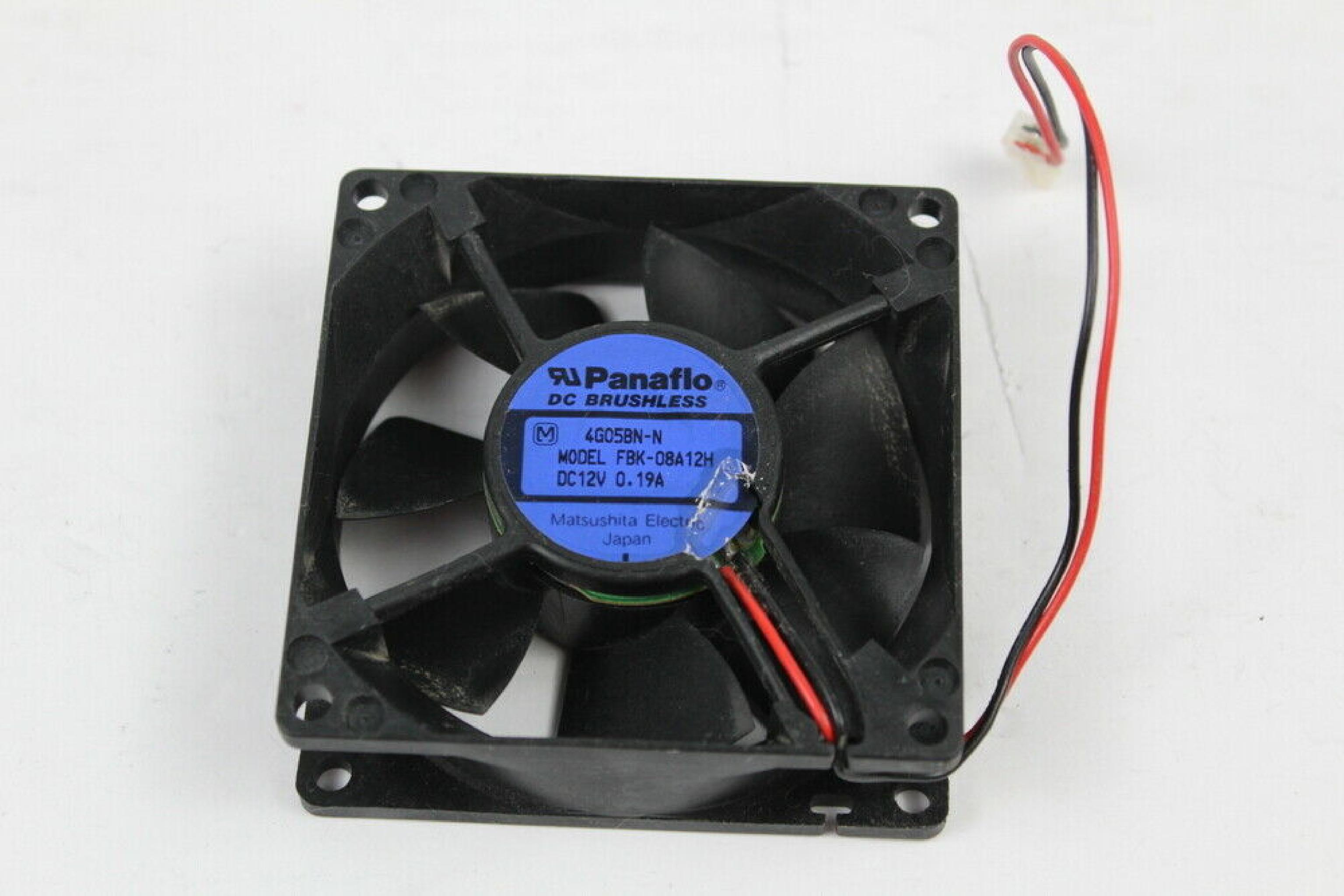 PANAFLO FBK-08A12H FAN 12VDC .19A 5INCH 2WIRE CABLE WITH 2PIN IDC CONNECTOR 80MM BY 25MM