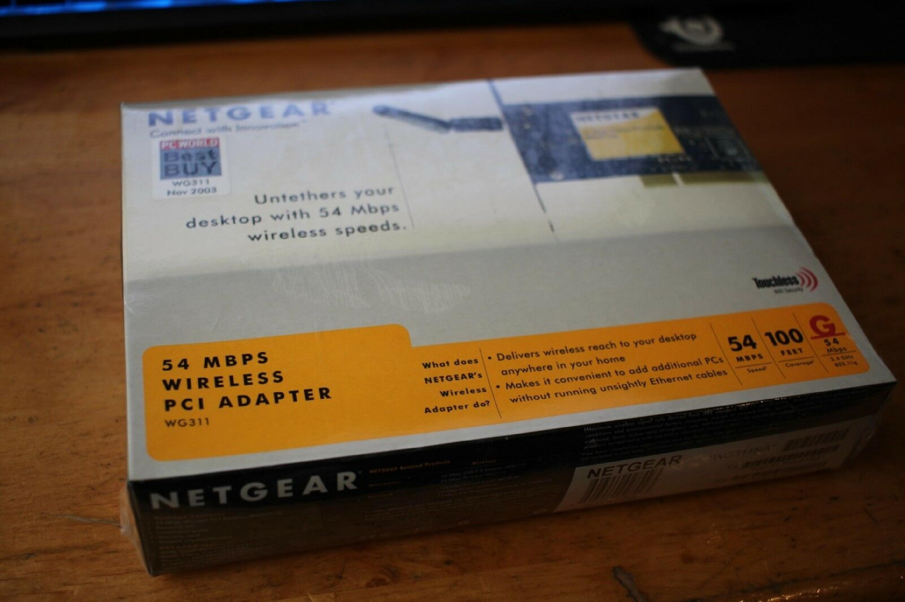 NETGEAR WG311T 108 MBPS WIRELESS PCI ADAPTER 32-BIT PCI