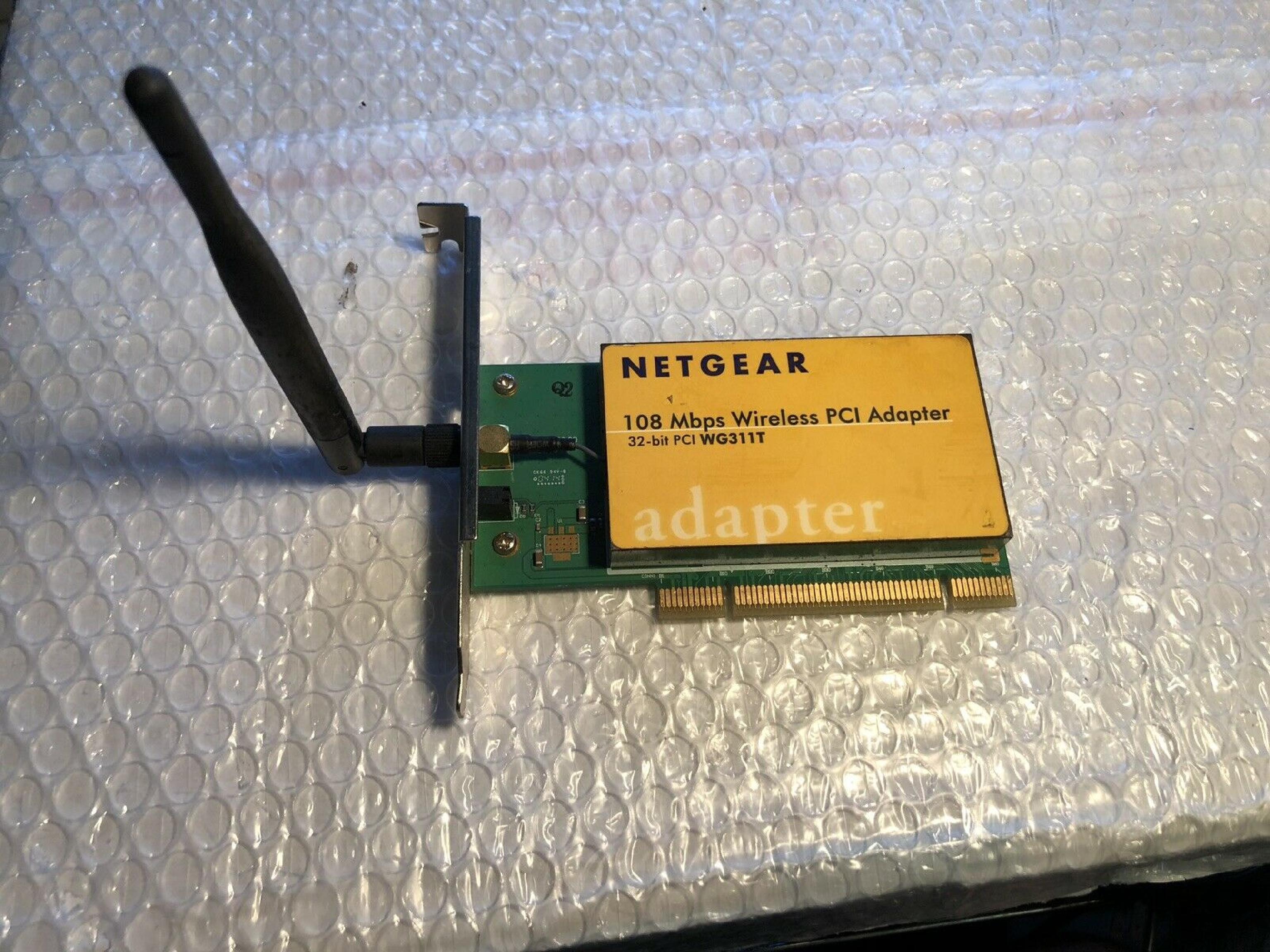 NETGEAR WG311T 108 MBPS WIRELESS PCI ADAPTER 32-BIT PCI