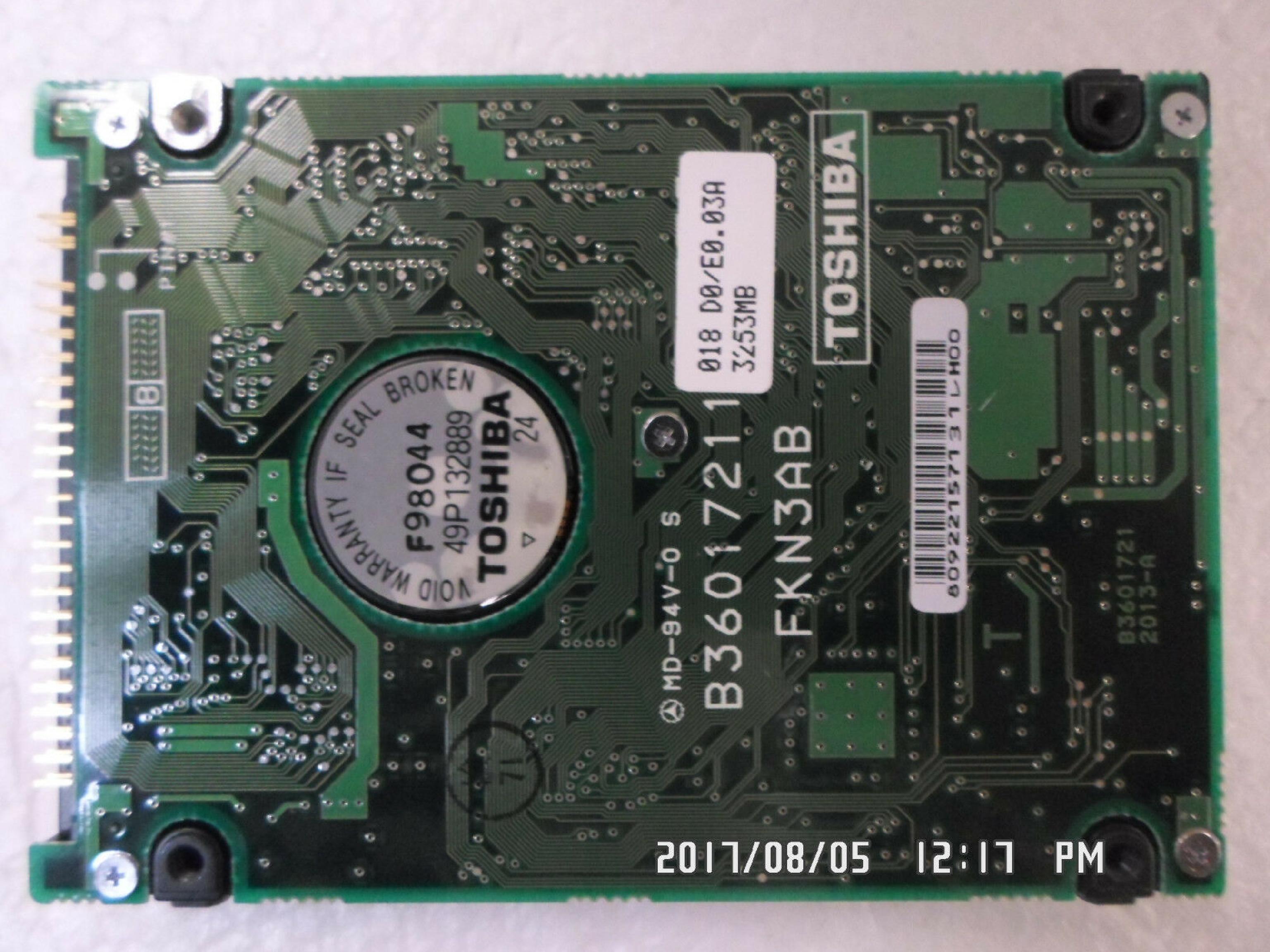 TOSHIBA MK3205MAV 3.2GB UATA DRIVE 2.5 INCH LK0 EC.A