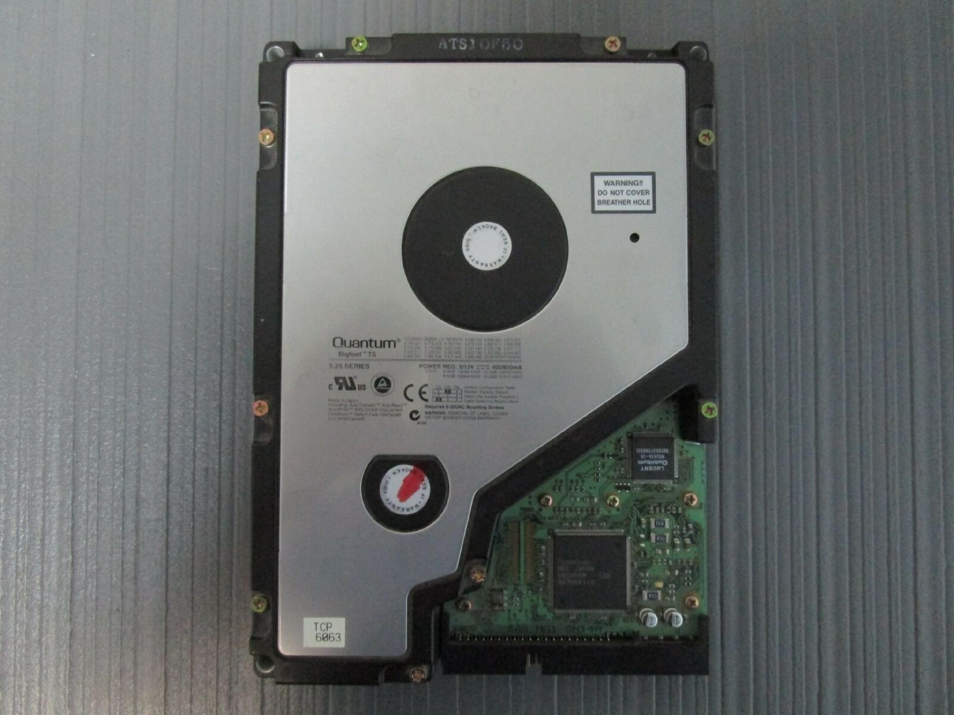 QUANTUM TS09A109 9.6GB IDE DRIVE BIGFOOT REV 02-D A210F