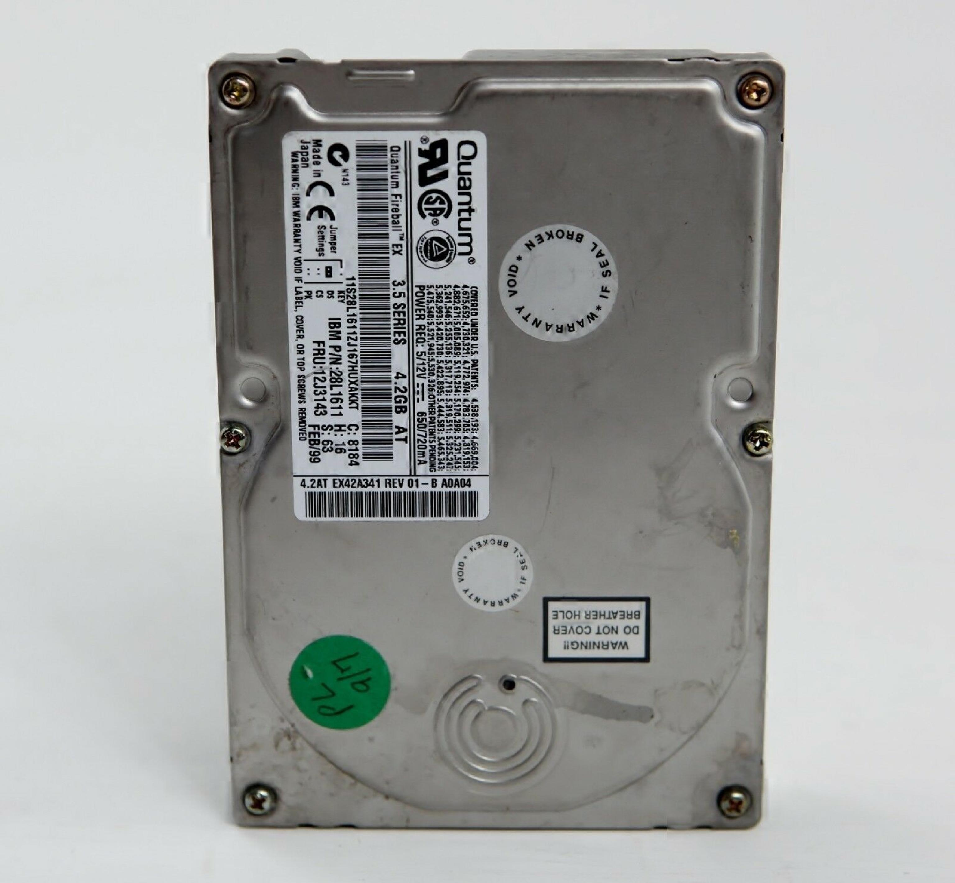 IBM 28L1611 4.2GB IDE DRIVE JAN/99 REV 01-B A0A04 PGZXX