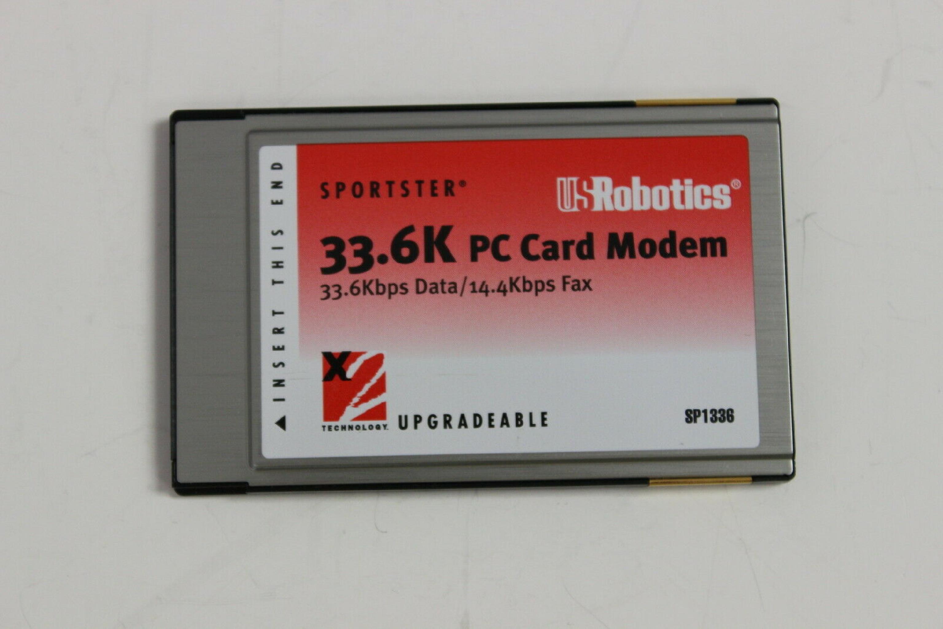 US ROBOTICS / USR SP1336 WITHOUT CABLE, 33.6K PC CARD MODEM 33.6KBPS 14.4KBPS FAX PCMCIA