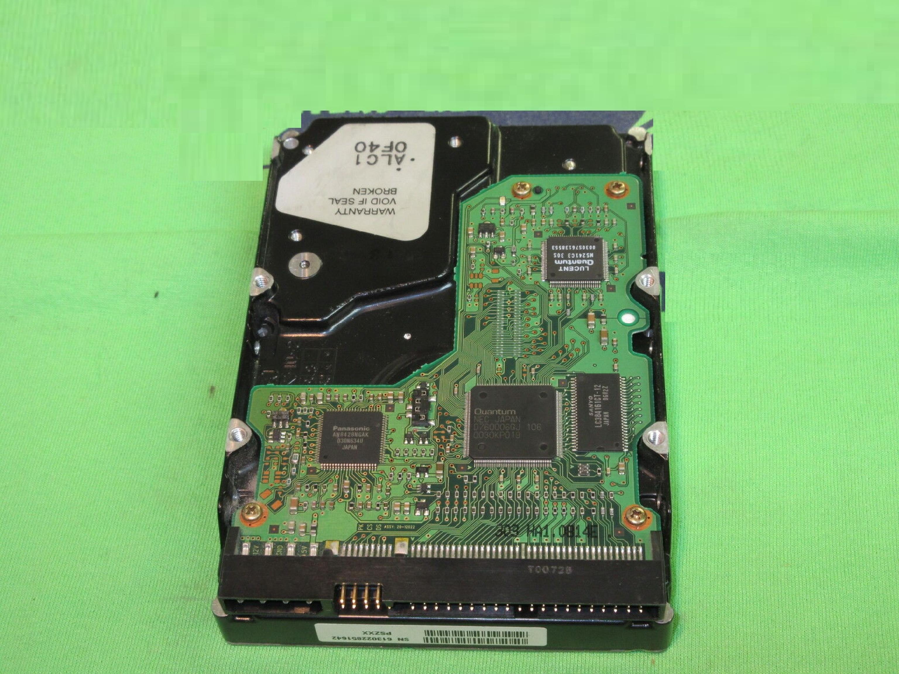 QUANTUM 20.0AT 20GB IDE DRIVE REV 01-A A010F GTLA: LC20A011-01-A 20.4AT