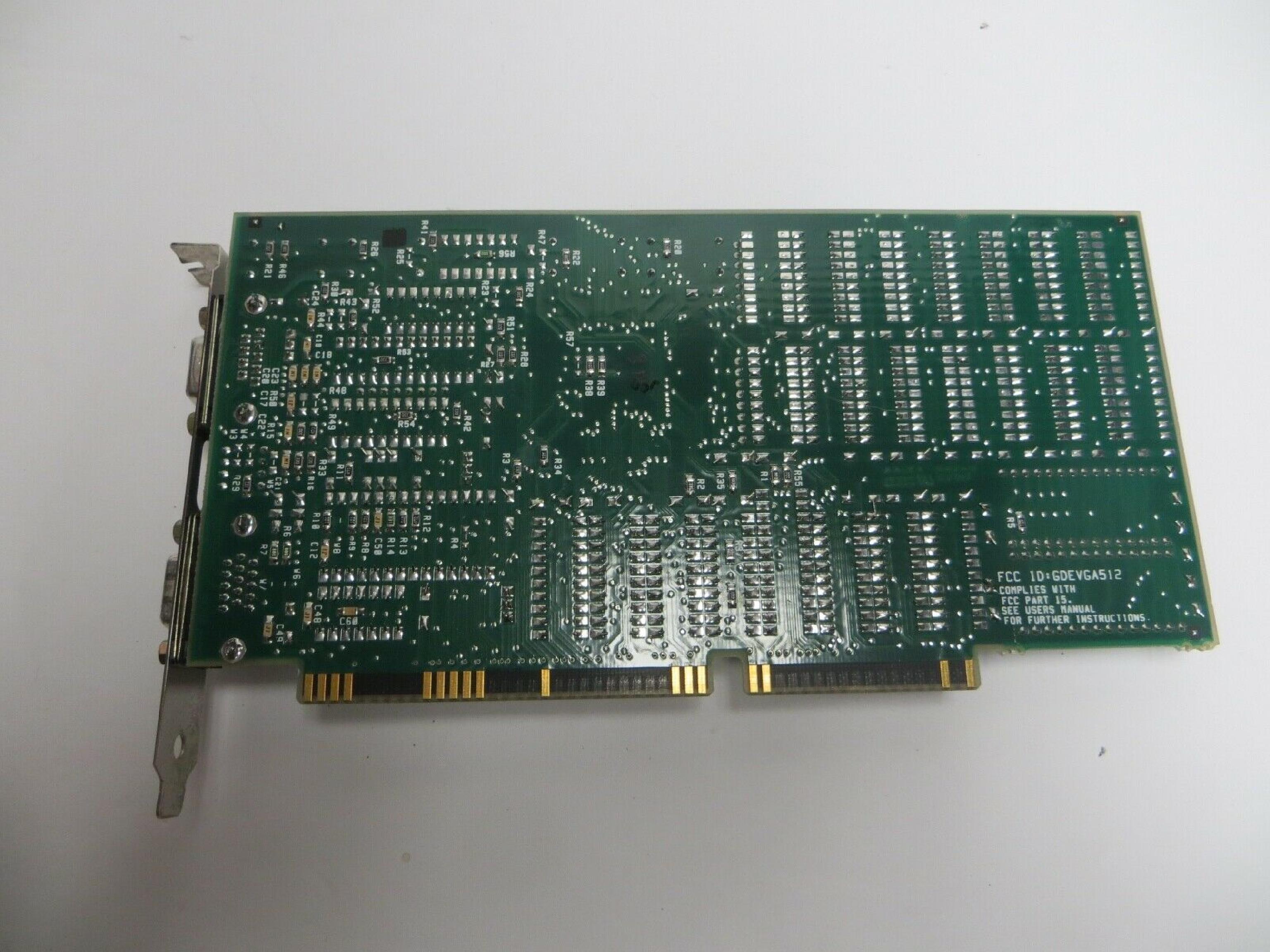 CHIPS AND TECHNOLOGIES GDEVGA512 ISA VIDEO CARD EGA 9PIN, VGA 15PIN