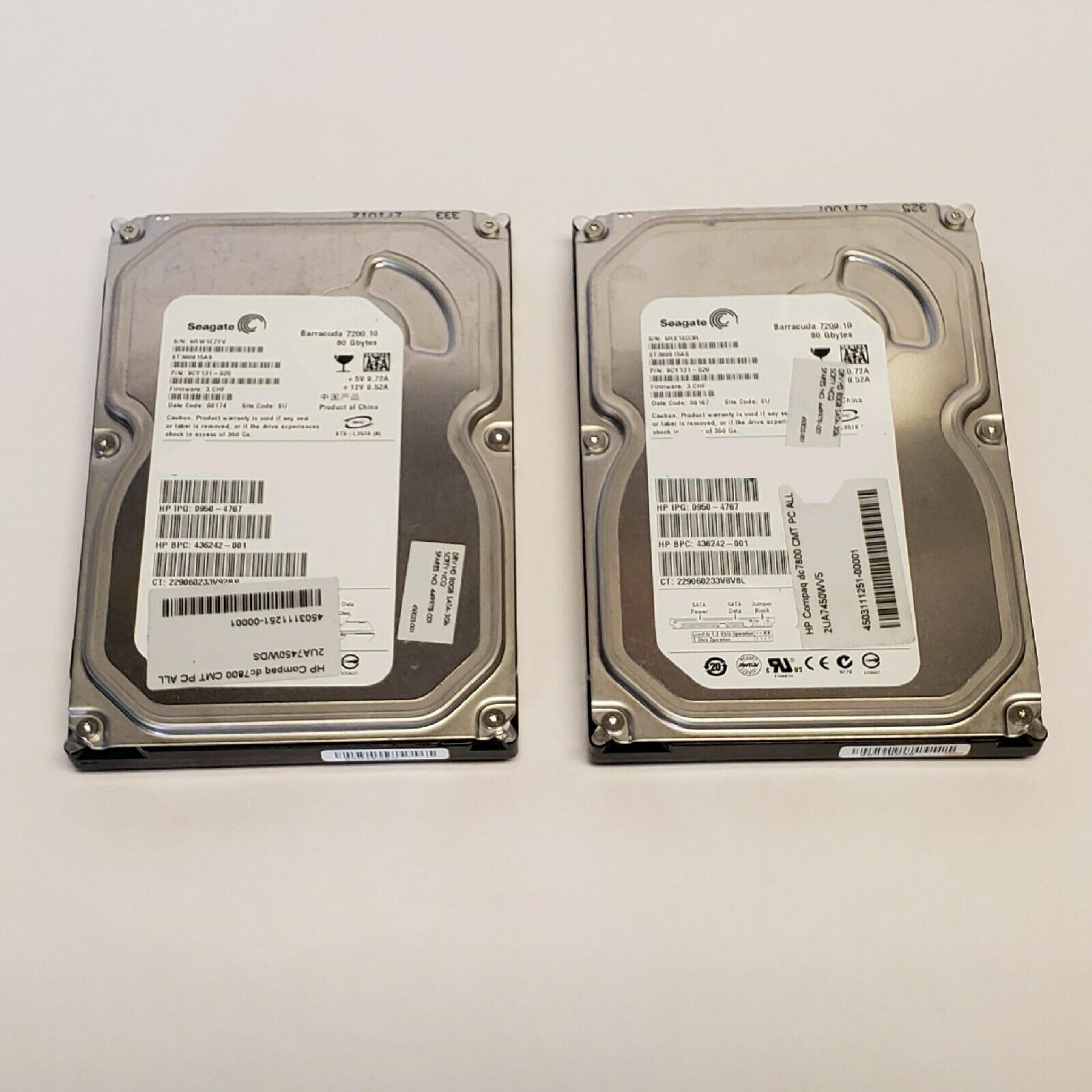 SEAGATE 9CY131-020 80GB SATA DRIVE FIRMWARE 3.CHF DATE 08043 SITE CODE TK