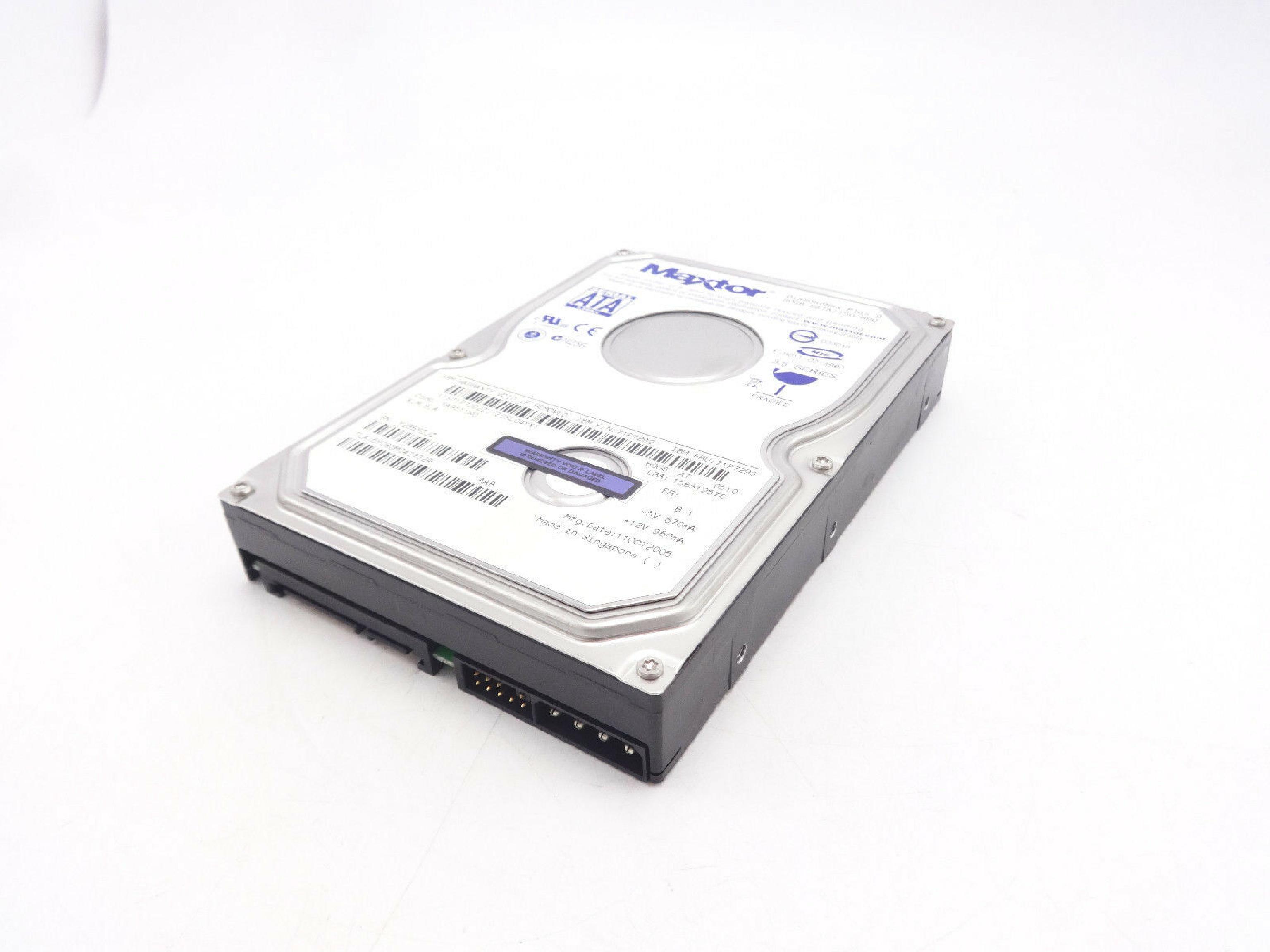 IBM 71P7292 80GB SATA DRIVE CODE: YAR511W0 N,M,G,A DATE: 19FEB2005 LBA: 156312576