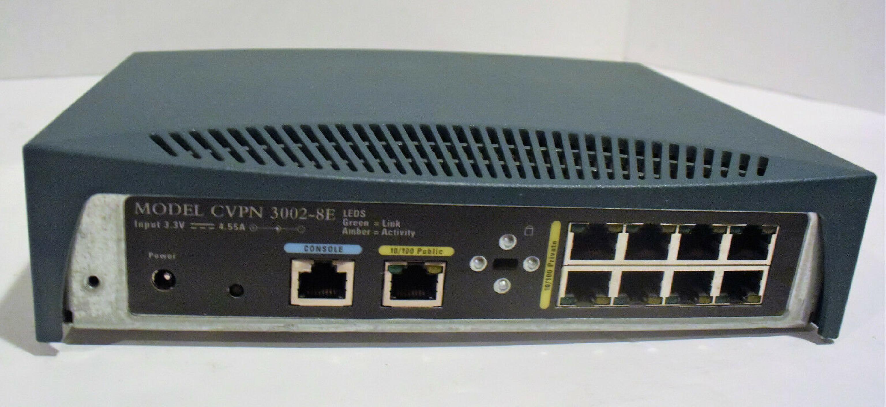 CISCO SYSTEMS VPN3002 CVPN 3002 SERIES ROUTER AND HARDWARE CLIENT FOR VIRTUAL PRIVATE NETWORK