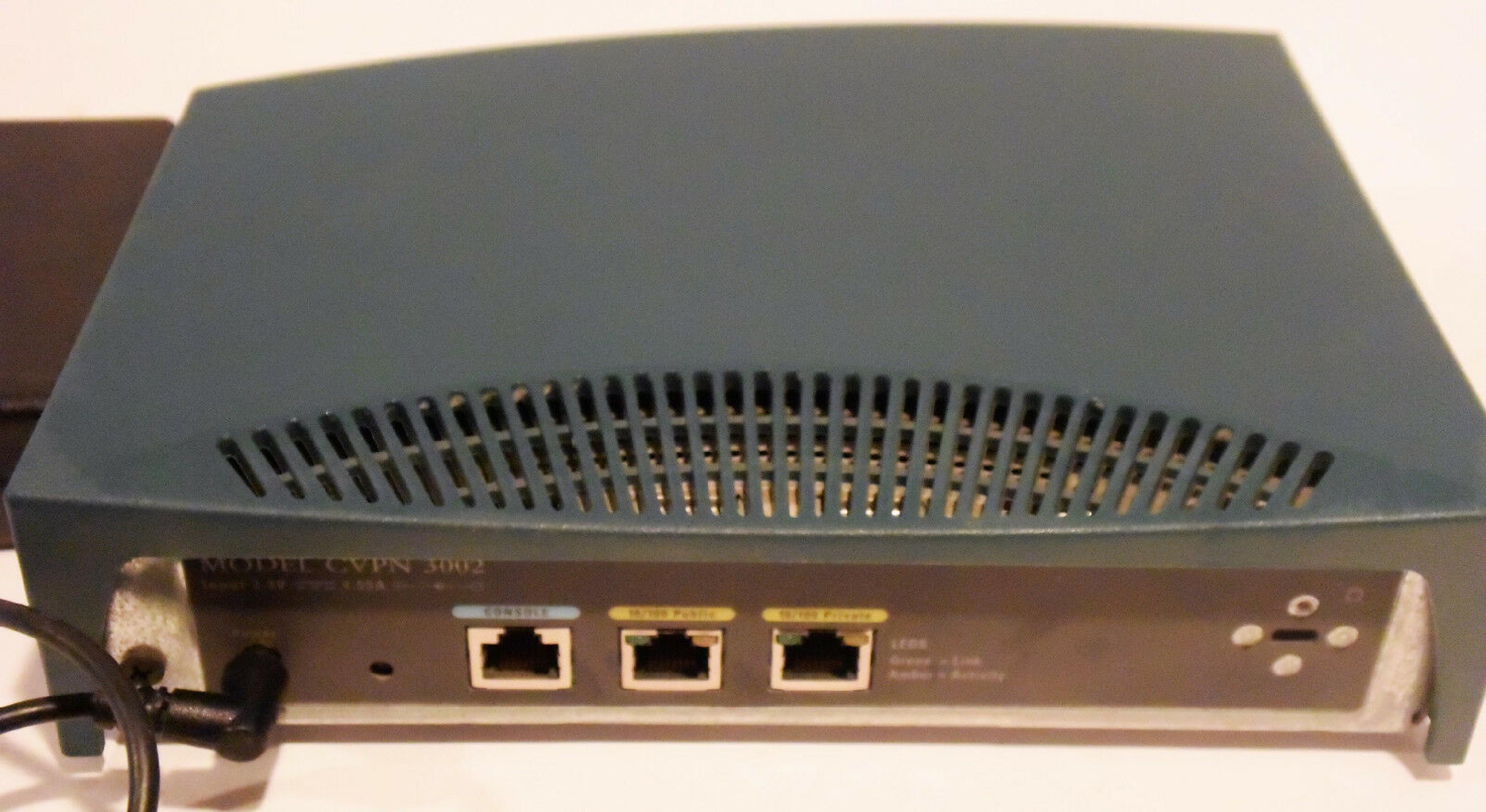 CISCO SYSTEMS VPN3002 CVPN 3002 SERIES ROUTER AND HARDWARE CLIENT FOR VIRTUAL PRIVATE NETWORK