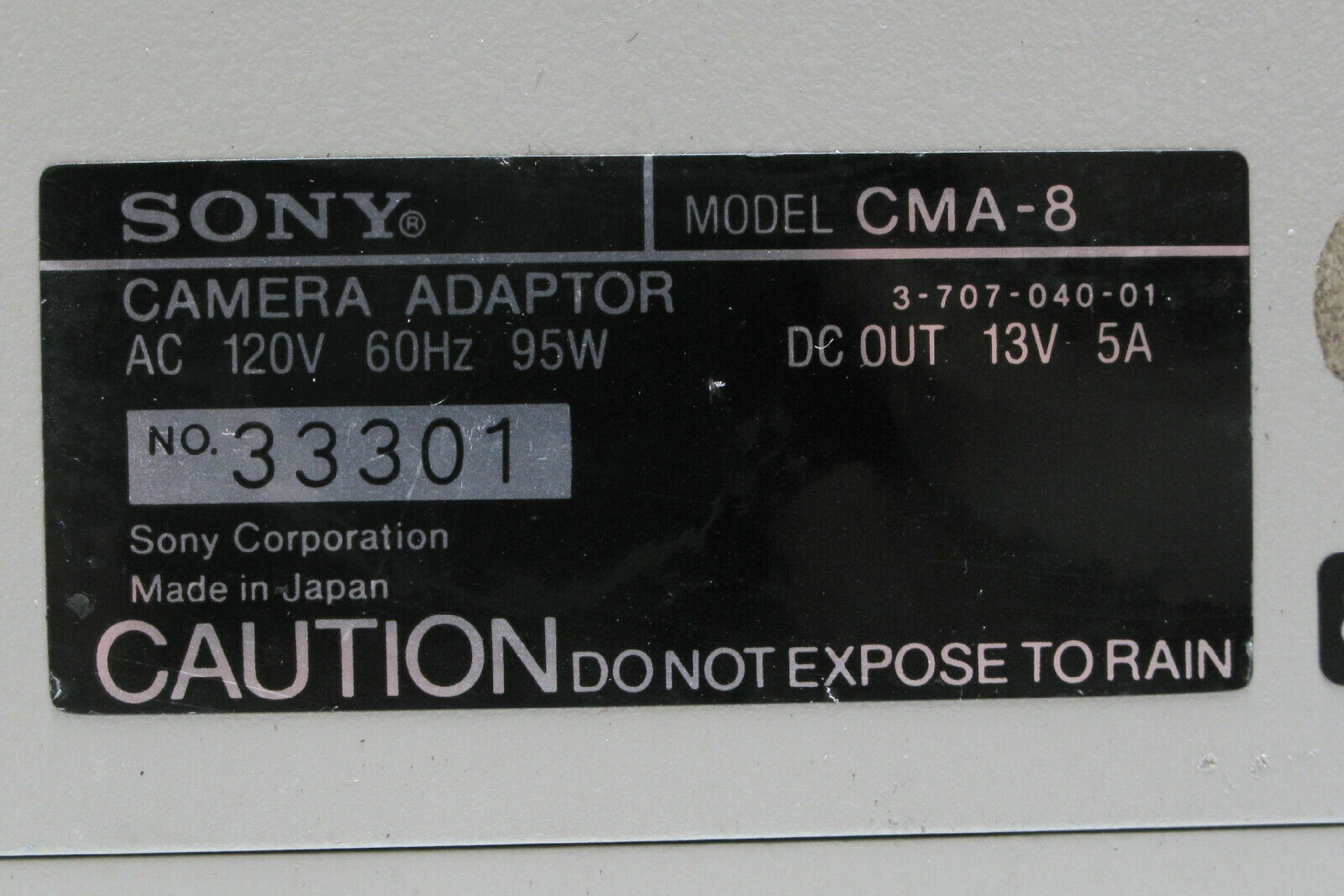 SONY CMA-8 CAMERA ADAPTER 13V 5A