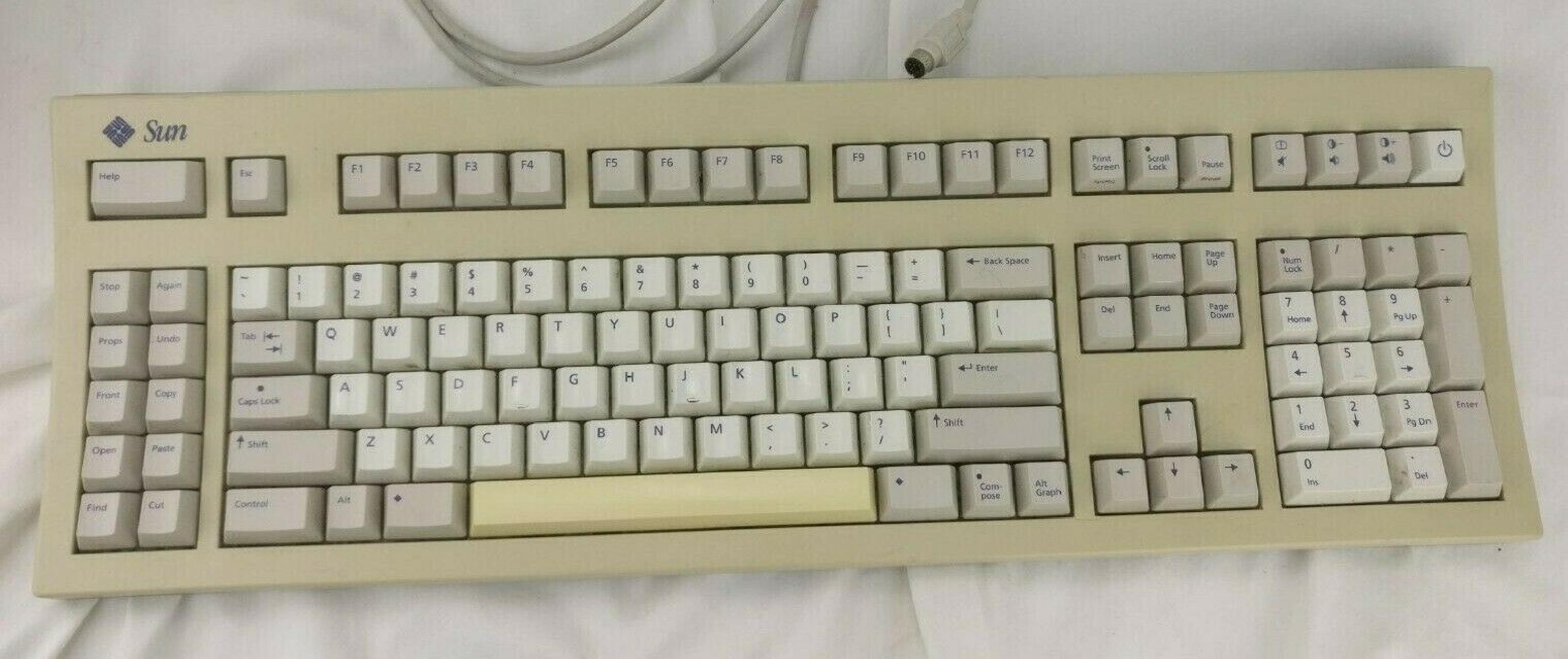 SUN MICROSYSTEMS 3201234-02 KEYBOARD MISSING LEFT ARROW KEY