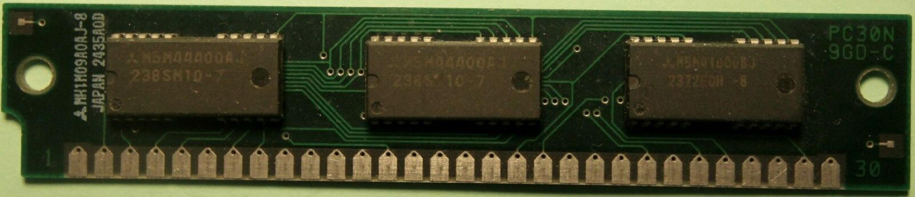 MITSUBISHI MH1M09A0AJ-8 30PIN SIMM TIN 3 CHIPS 1MB