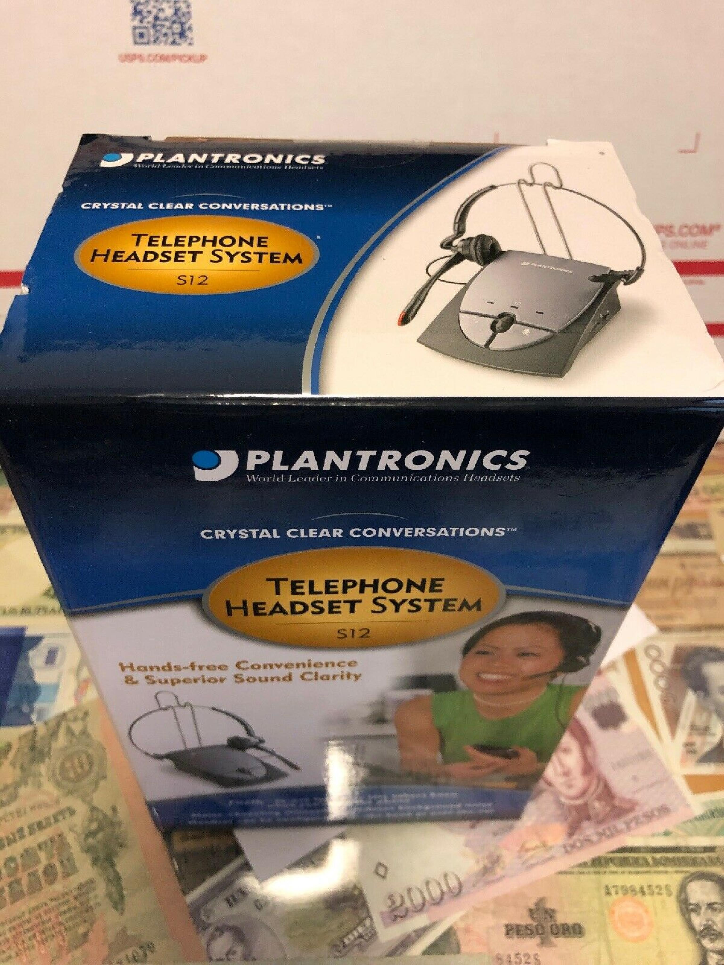 PLANTRONICS PLANTRONICS S12 AMPLIFIER ASSEMBLY FOR S12 OPEN BOX, TELEPHONE HEADSET SYSTEM, INCLUDES BASE AND STAND ACDAPER USER GUIDE