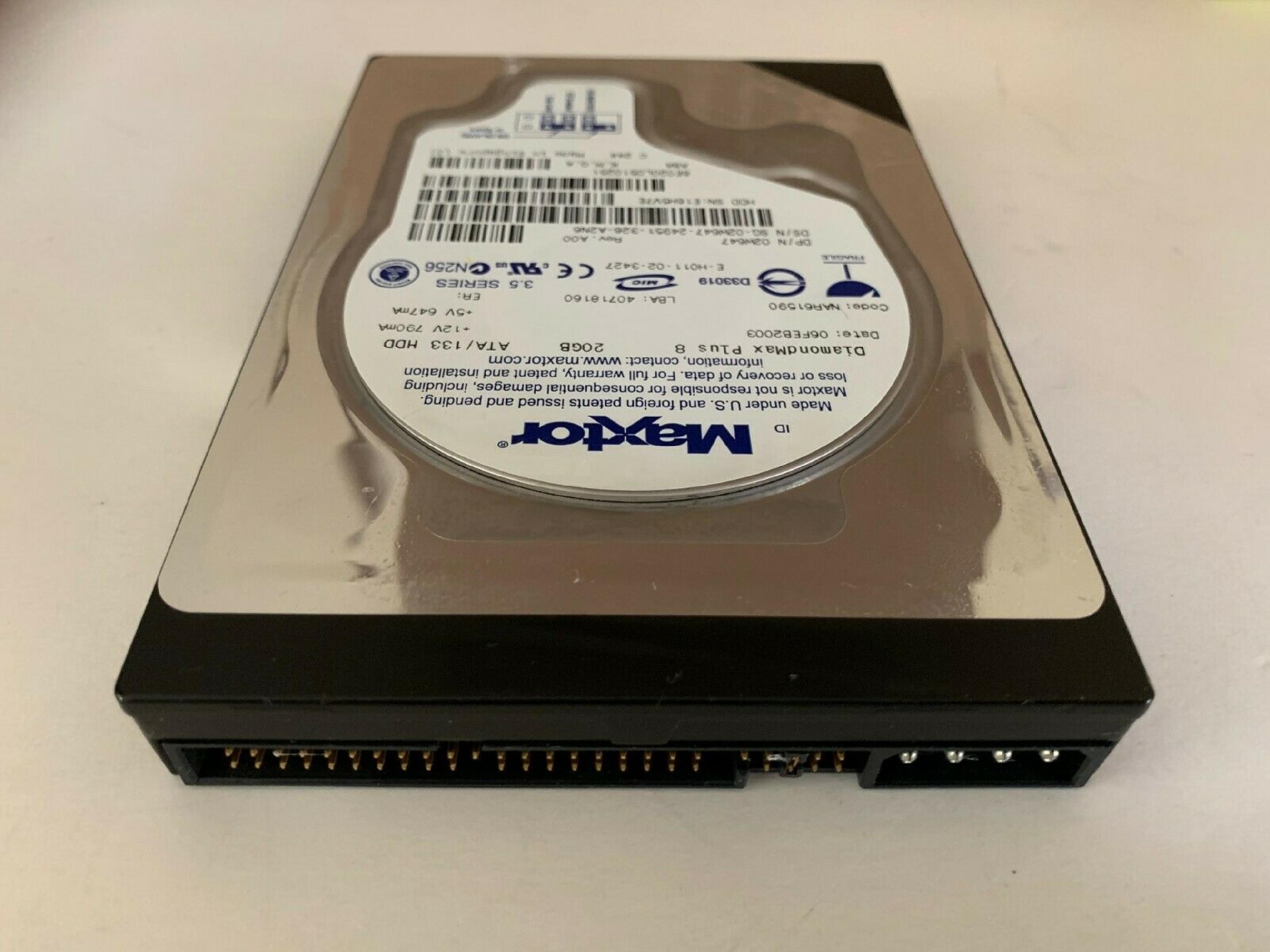 MAXTOR DIAMONDMAX PLUS 8 40GB IDE DRIVE DATE 17MAY2003 K,M,C,A LBA 80293248 14MAY2003 23MAY2003 04FEB2005 K,M,B,A 78165360 08OCT2004
