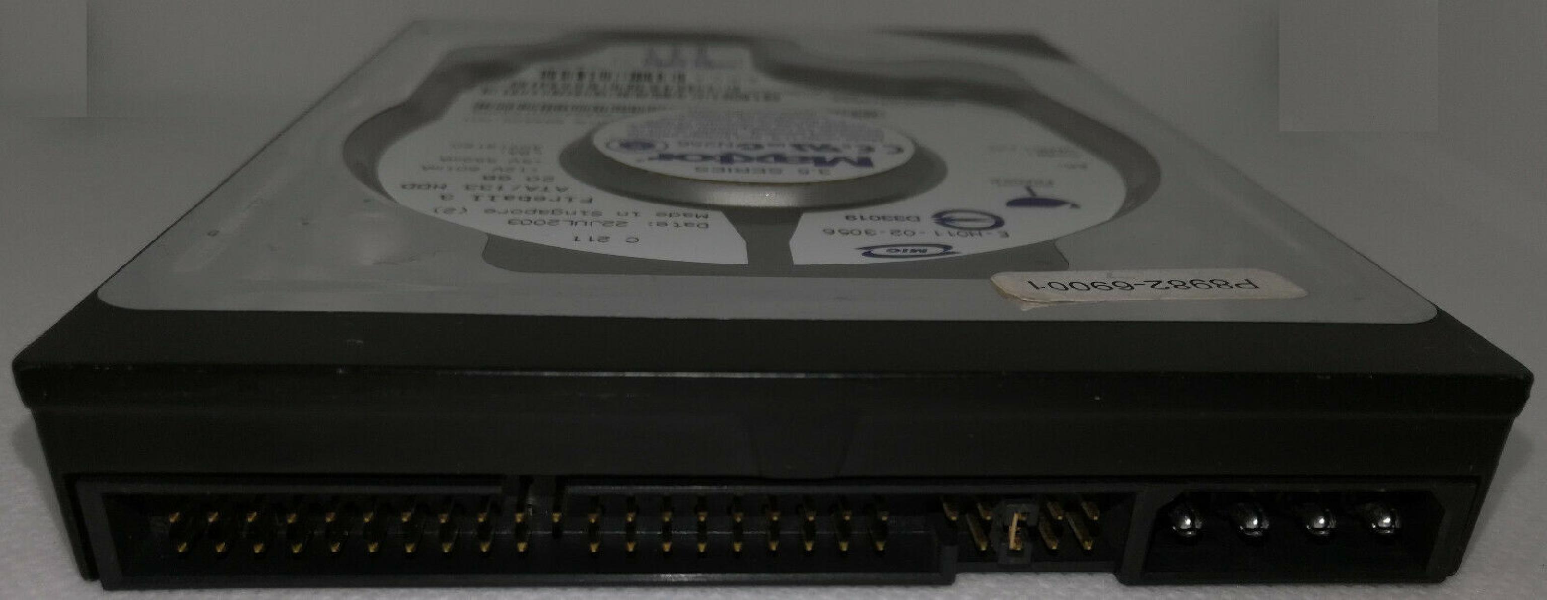 MAXTOR FIREBALL 3 20GB IDE DRIVE LBA 60058656 DATE 14MAR2003 CODE VAM51JJ0