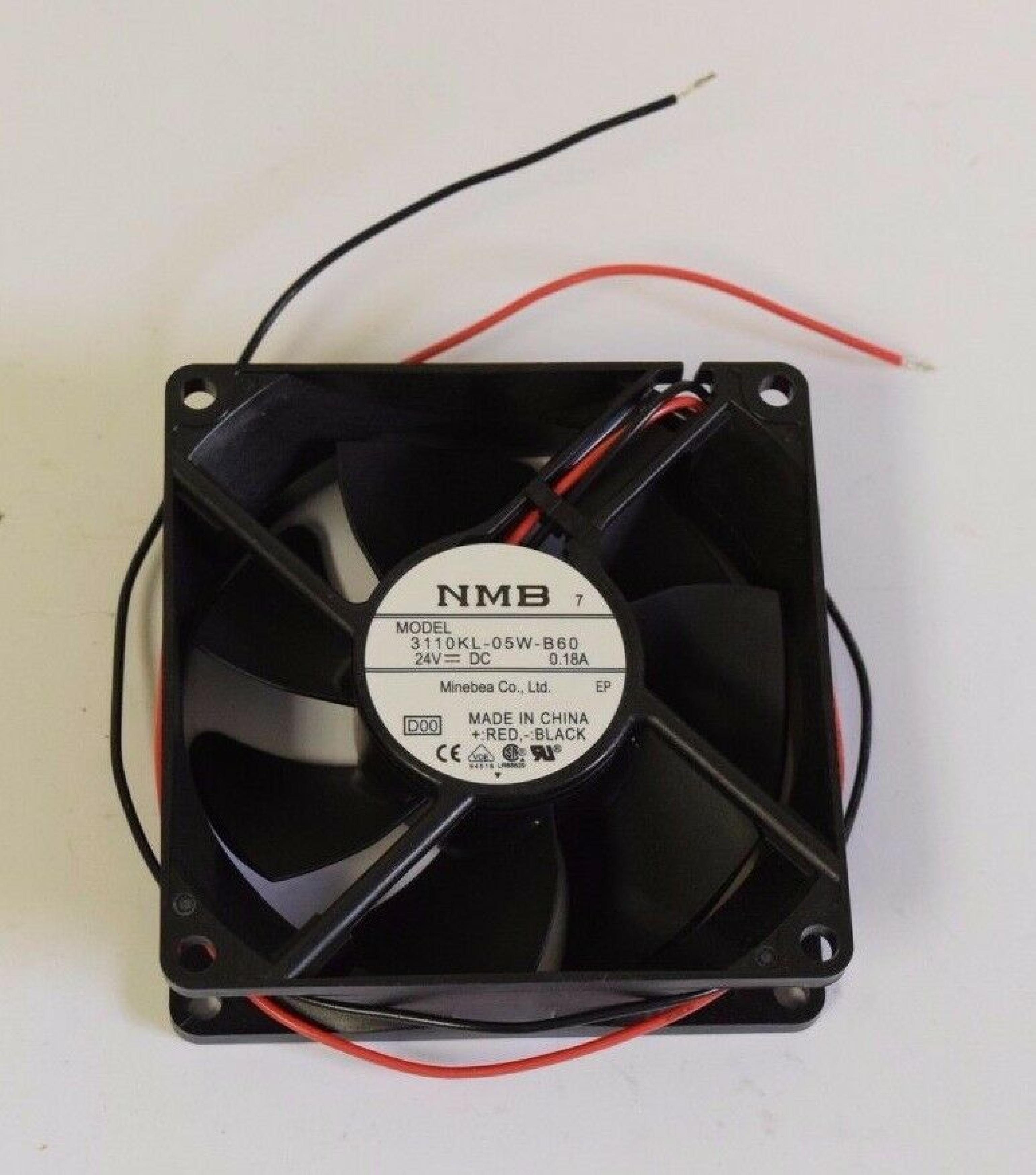 NMB 3110KL-05W-B60 24VDC .18A PRINTHEAD COOLING FAN FOR 6850 PHOTO PRINTER 80X25MM 24V DC 0.18 A TECHNOLOGIES CORPORATION.