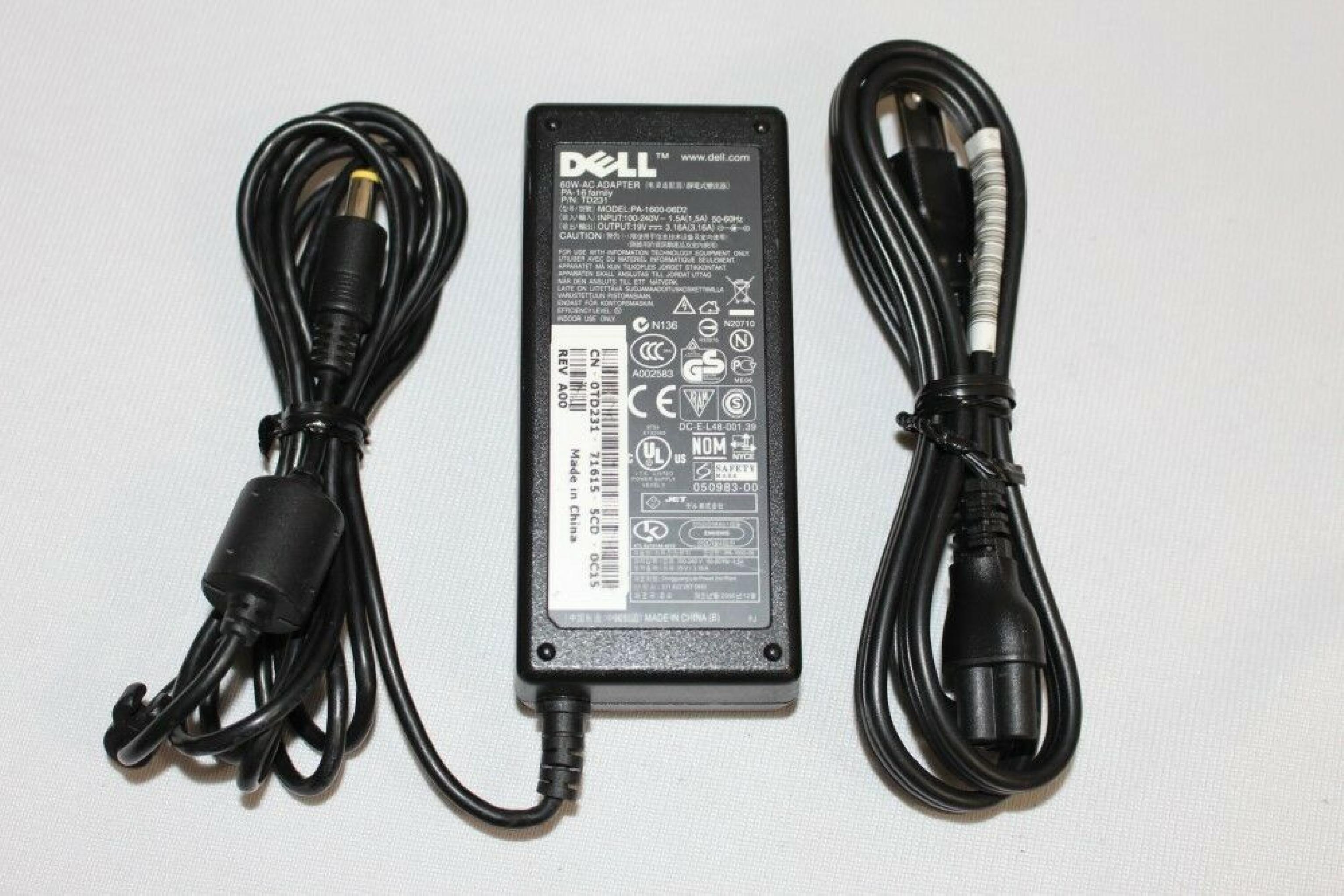 DELL 0TD231 AC ADAPTER 19V 3.16A