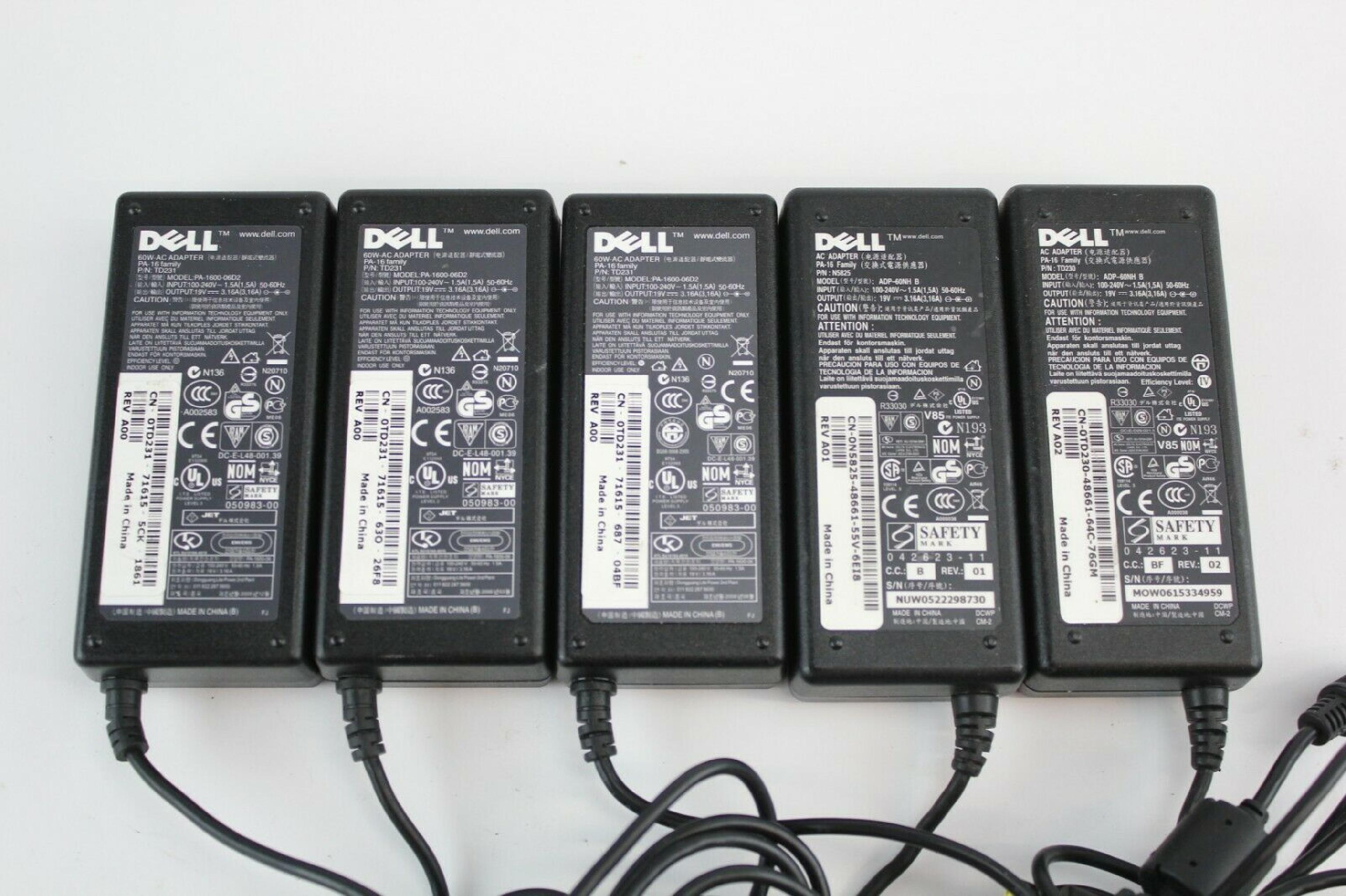 DELL TD231 AC ADAPTER 19V 3.16A