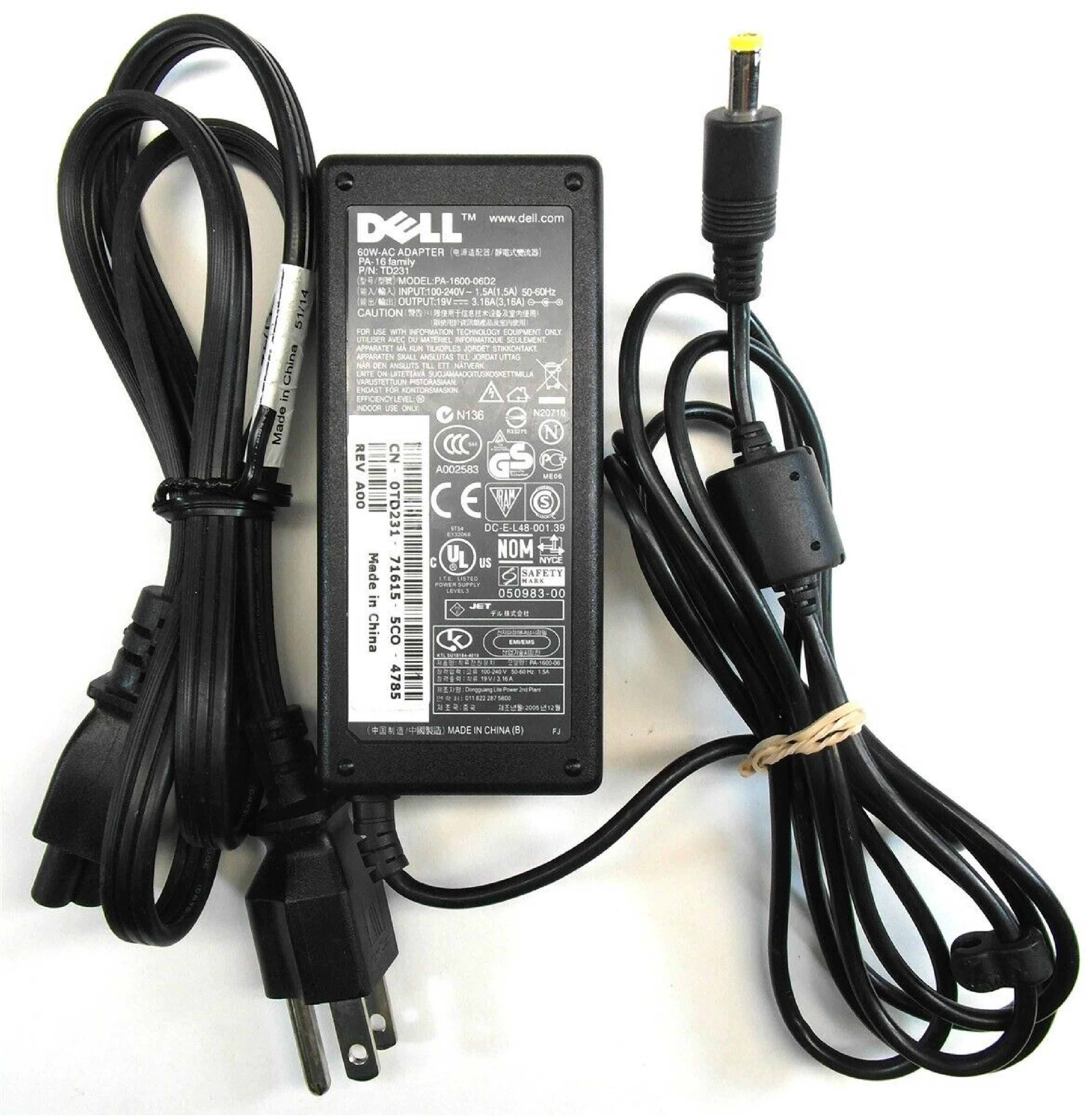 DELL TD231 AC ADAPTER 19V 3.16A