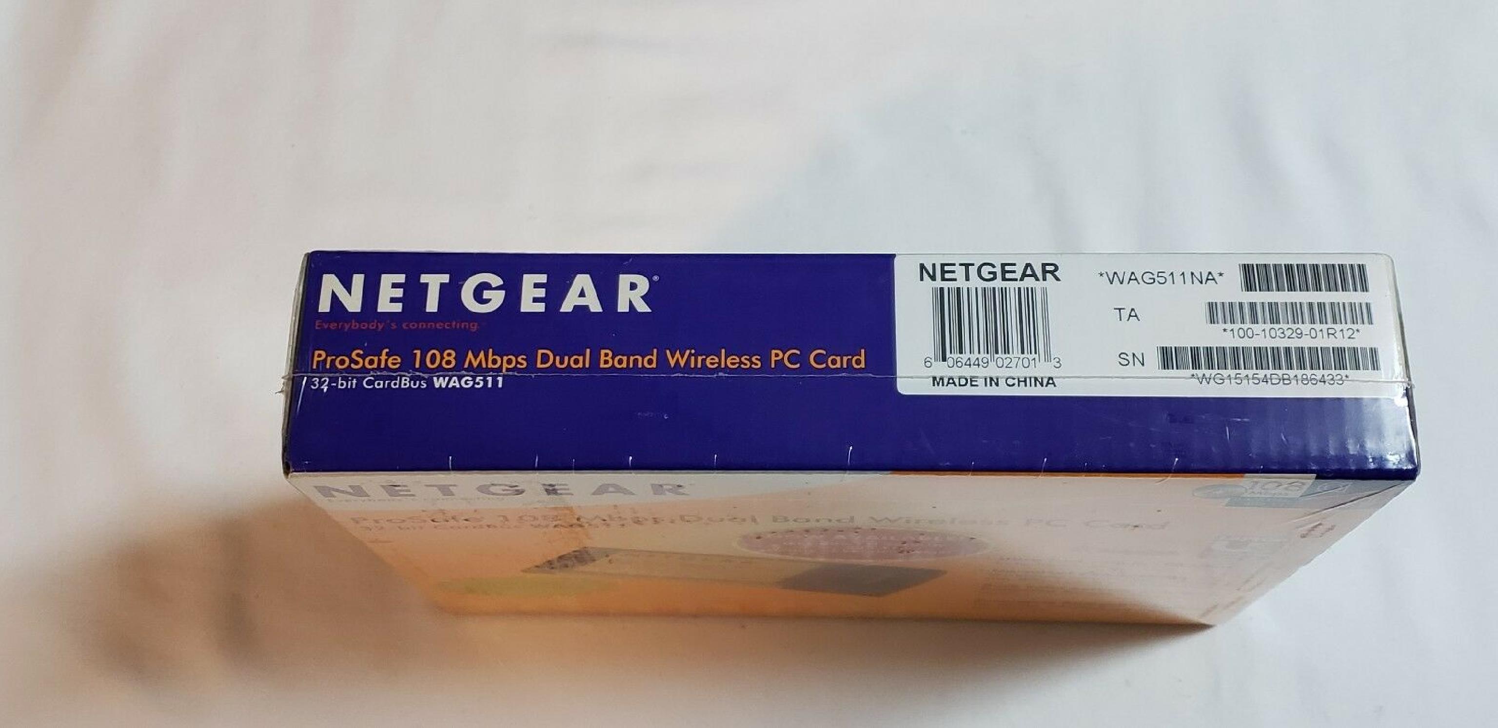 NETGEAR WAG511 PCMCIA NETWORD CARD FOR NOTEBOOK COMPUTER - PC CARD