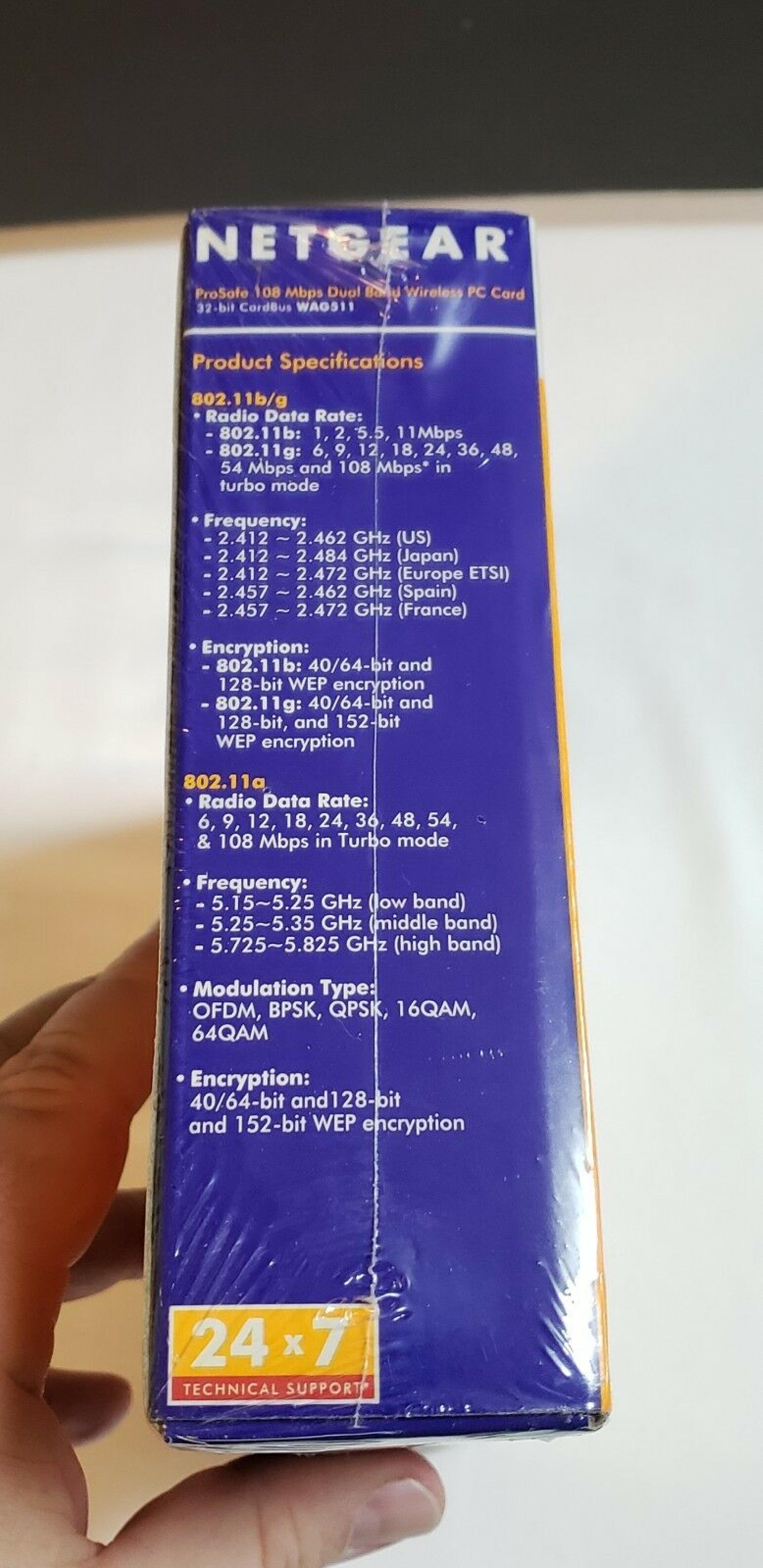 NETGEAR WAG511 PCMCIA NETWORD CARD FOR NOTEBOOK COMPUTER - PC CARD