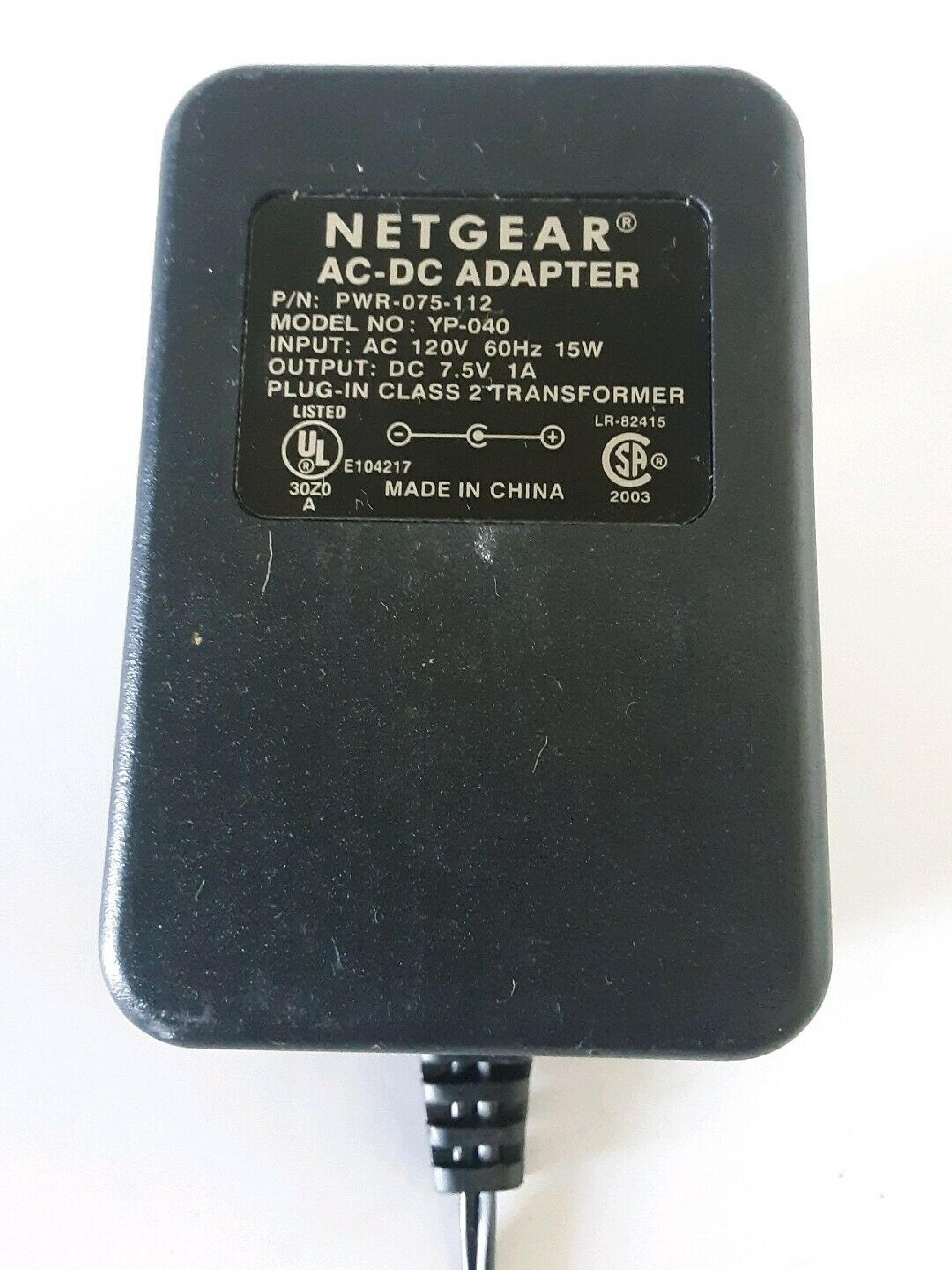 NETGEAR DV-751A POWER SUPPLY 12V DC 1.2AMP