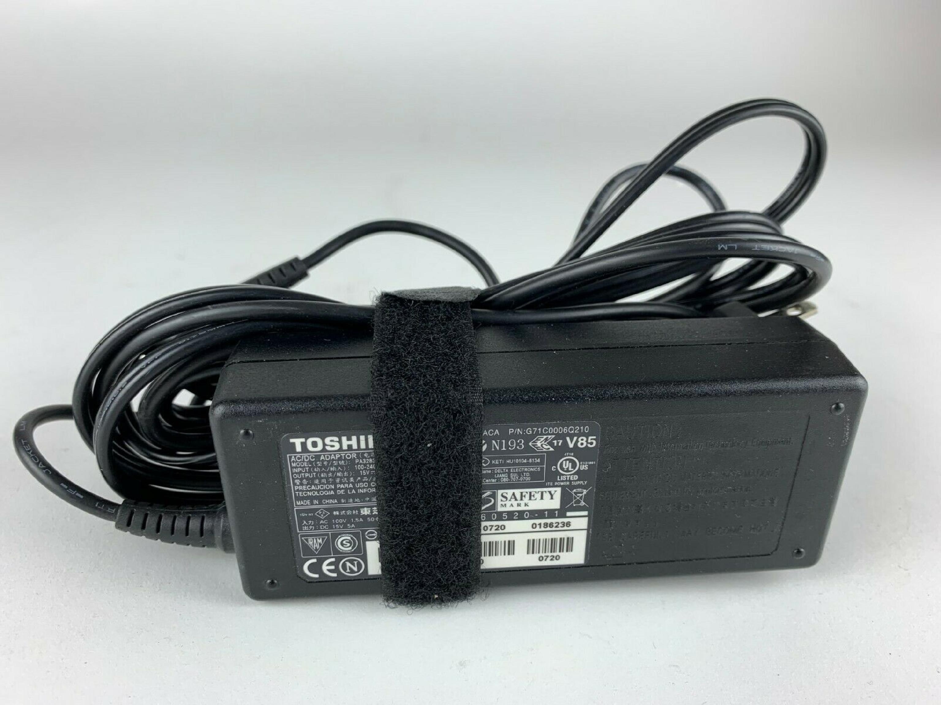 TOSHIBA G71C0006Q210 15VDC, 5A AC ADAPTER WITH BARREL CONNECTOR, O.D. - 6.5MM, I.D. - 3MM