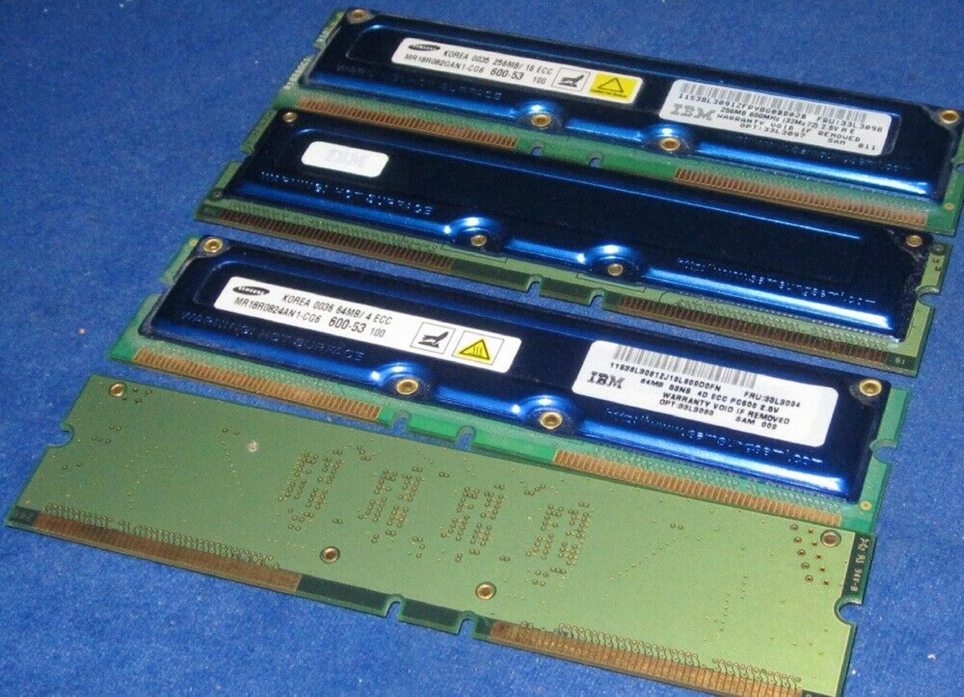 SAMSUNG MR18R0824AN1-CG6 64MB ECC RDRAM MEMORY