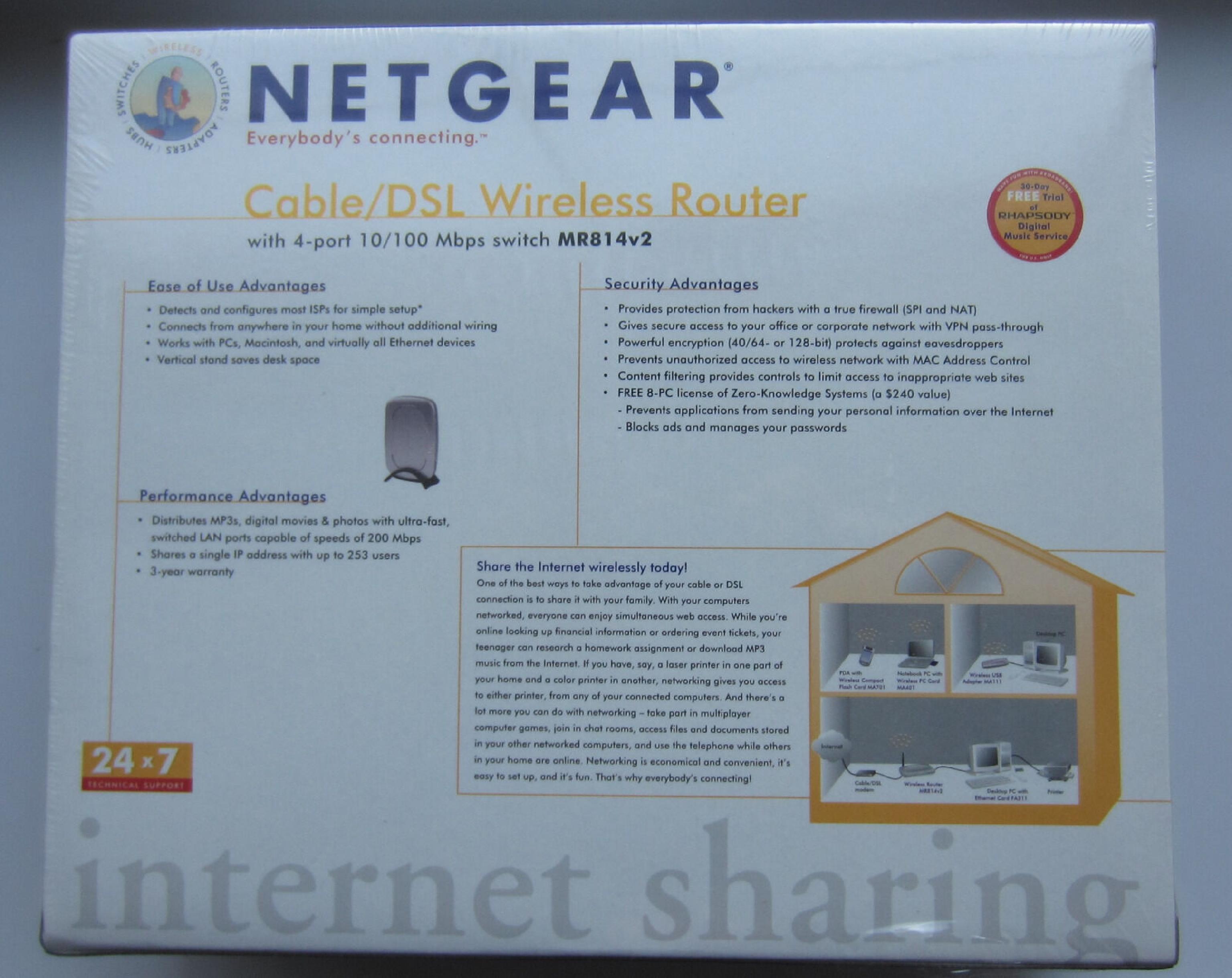 NETGEAR MR814V2 WIRELESS ROUTER 4 PORT