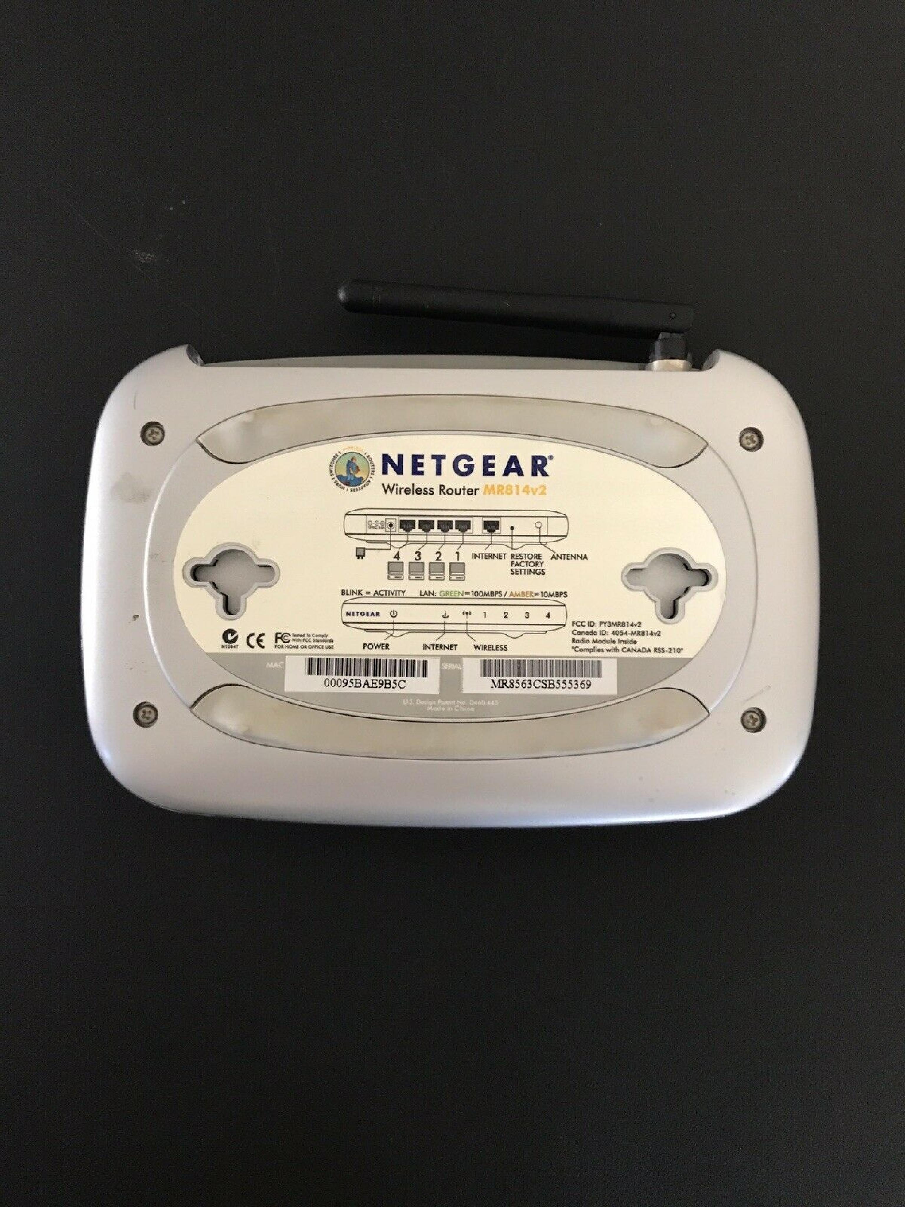 NETGEAR MR814V2 WIRELESS ROUTER 4 PORT