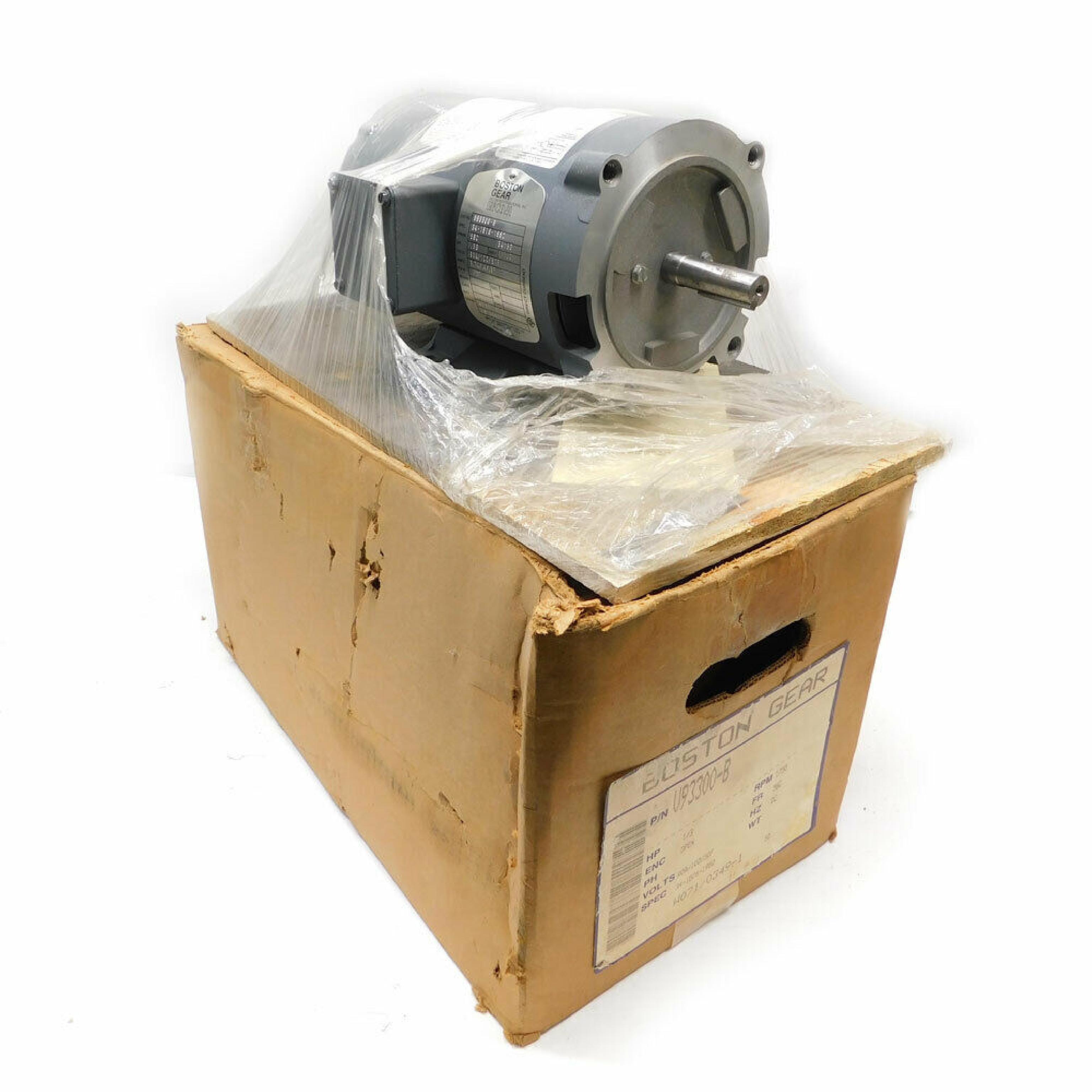 BOSTON GEAR V93300-B 1/3HP 90/100VDC MOTOR 3.7/.4/.8A 1750RPM CL B