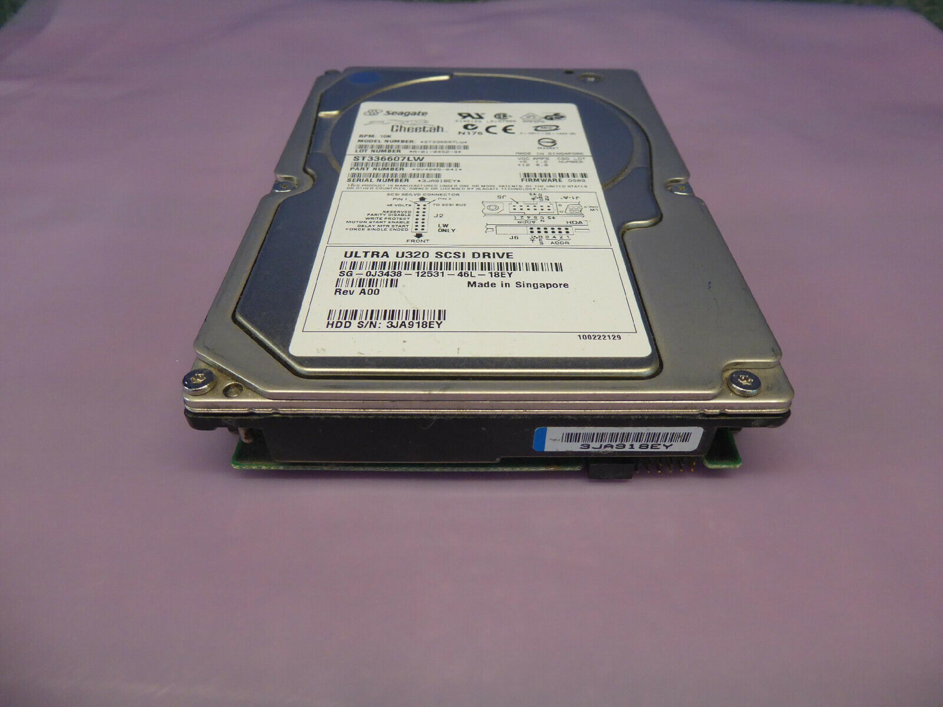 SEAGATE ST336607LW 36GB ULTRA 160 SCSI DRIVE, FIRMWARE 6D03