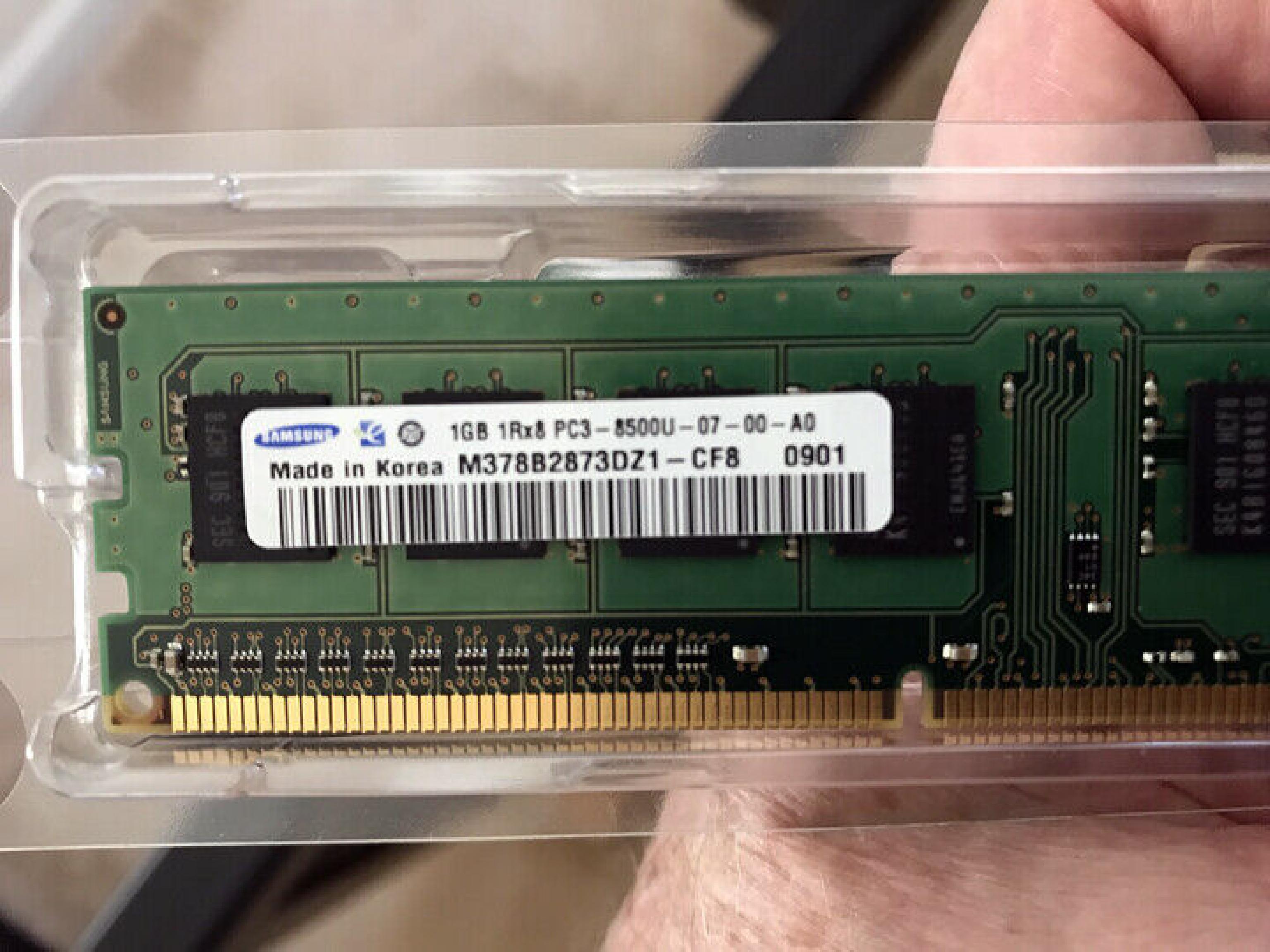 SAMSUNG M378B2873DZ1-CF8 1GB DDR3 1333MHZ MEMORY MODULE PULLED FROM GATEWAY FX6800