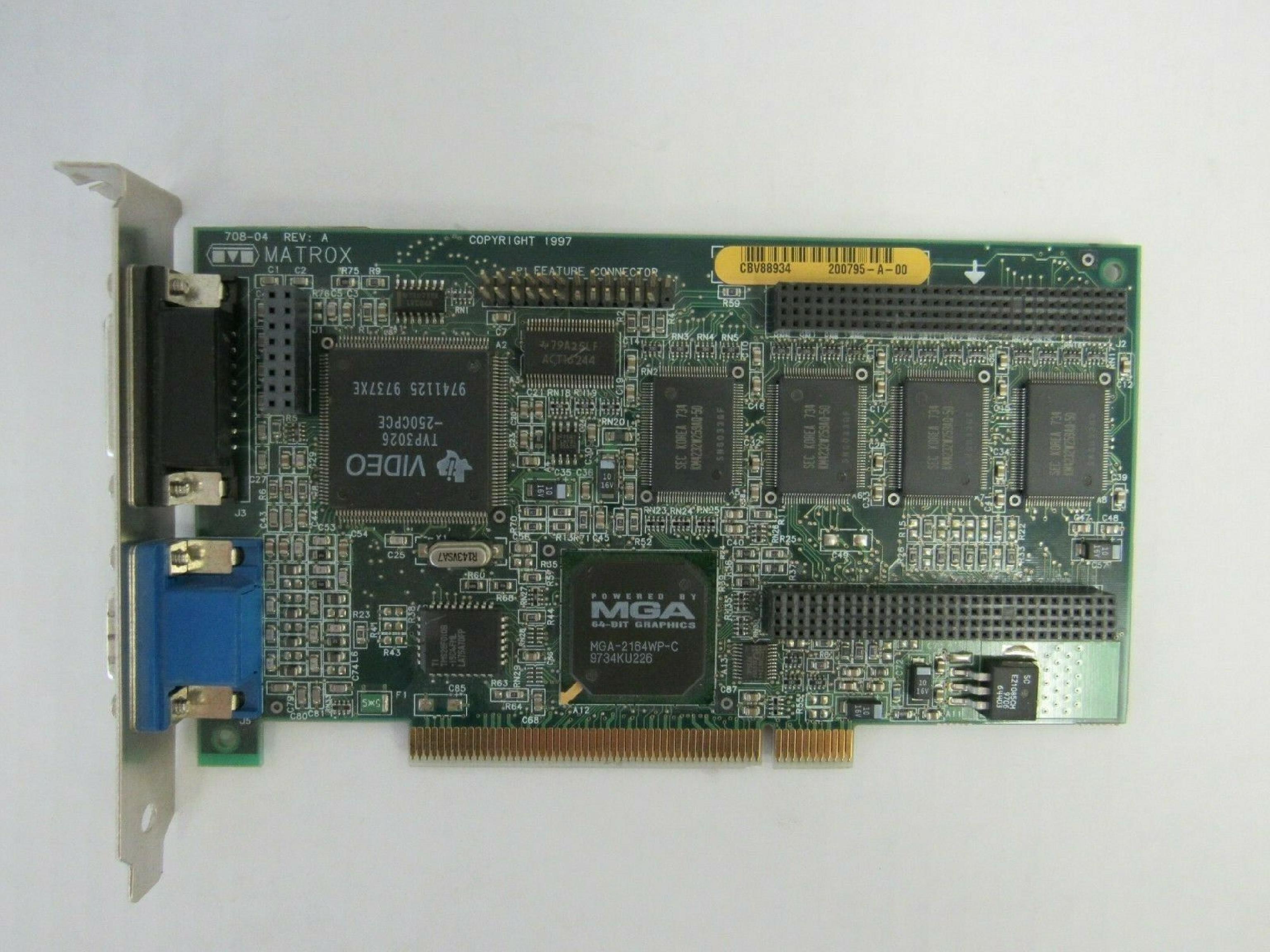 MATROX MIL2P/4/CPQC 4MB PCI VIDEO CARD TPV3026 MGA-2164WP-C