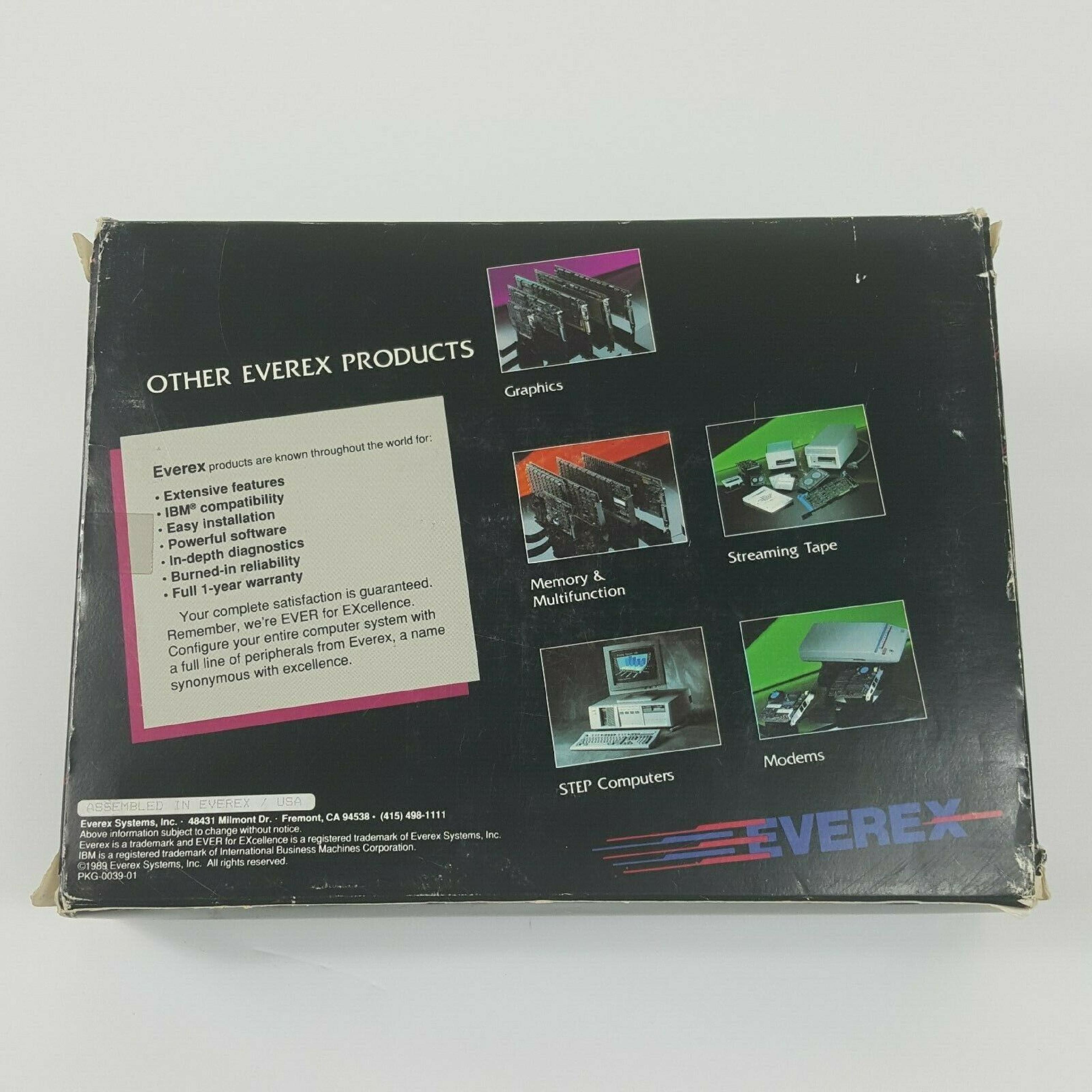 EVEREX EV678 TESTED GOOD, 16BIT ISA VGA, MGP, CGA, EGA VIDEO CARD