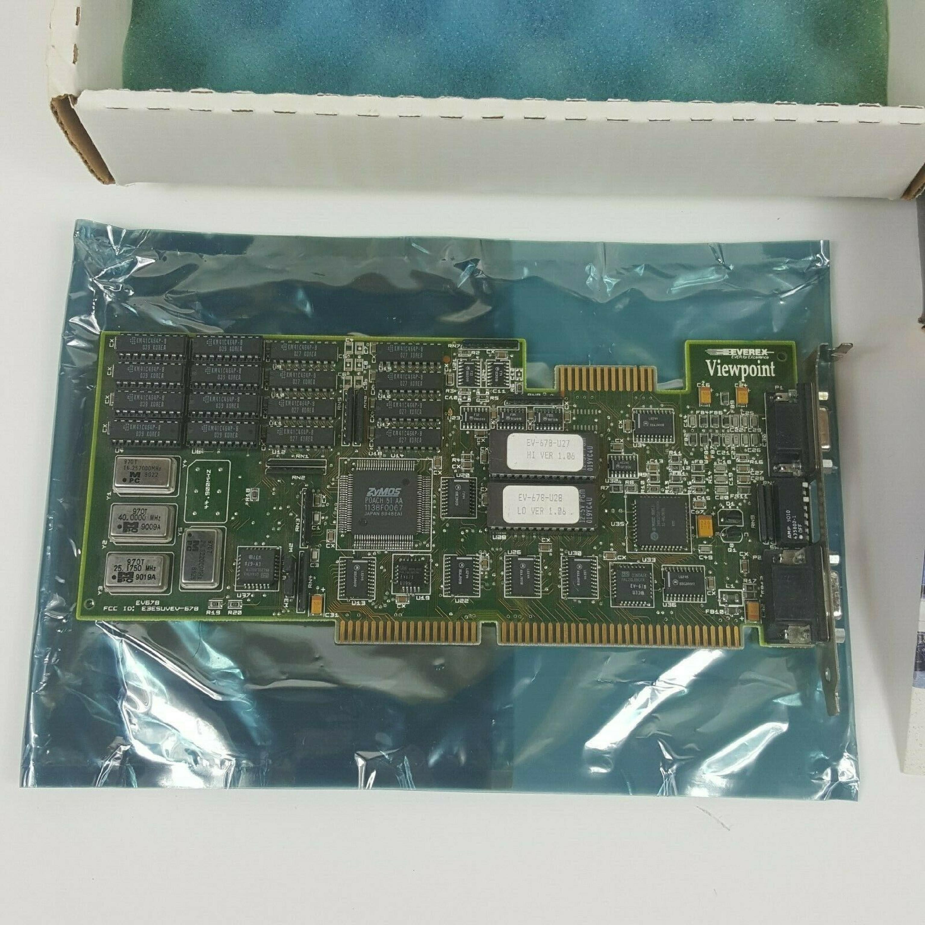 EVEREX EV678 TESTED GOOD, 16BIT ISA VGA, MGP, CGA, EGA VIDEO CARD