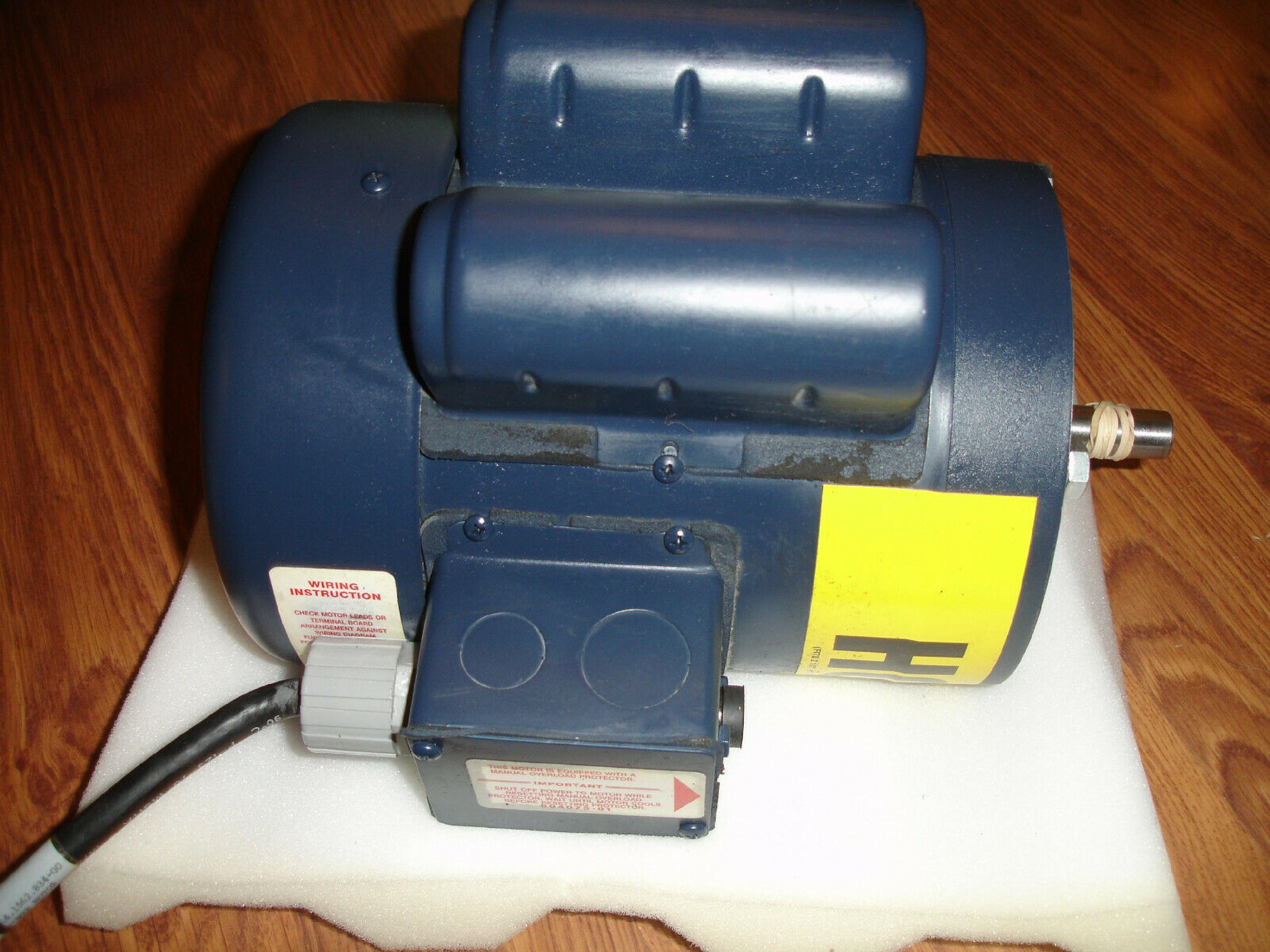 LEESON M6K17FC23A 1 H.P. ELECTRIC MOTOR, 208VAC, 60HZ,1725RPM CONTINUOUS DUTY