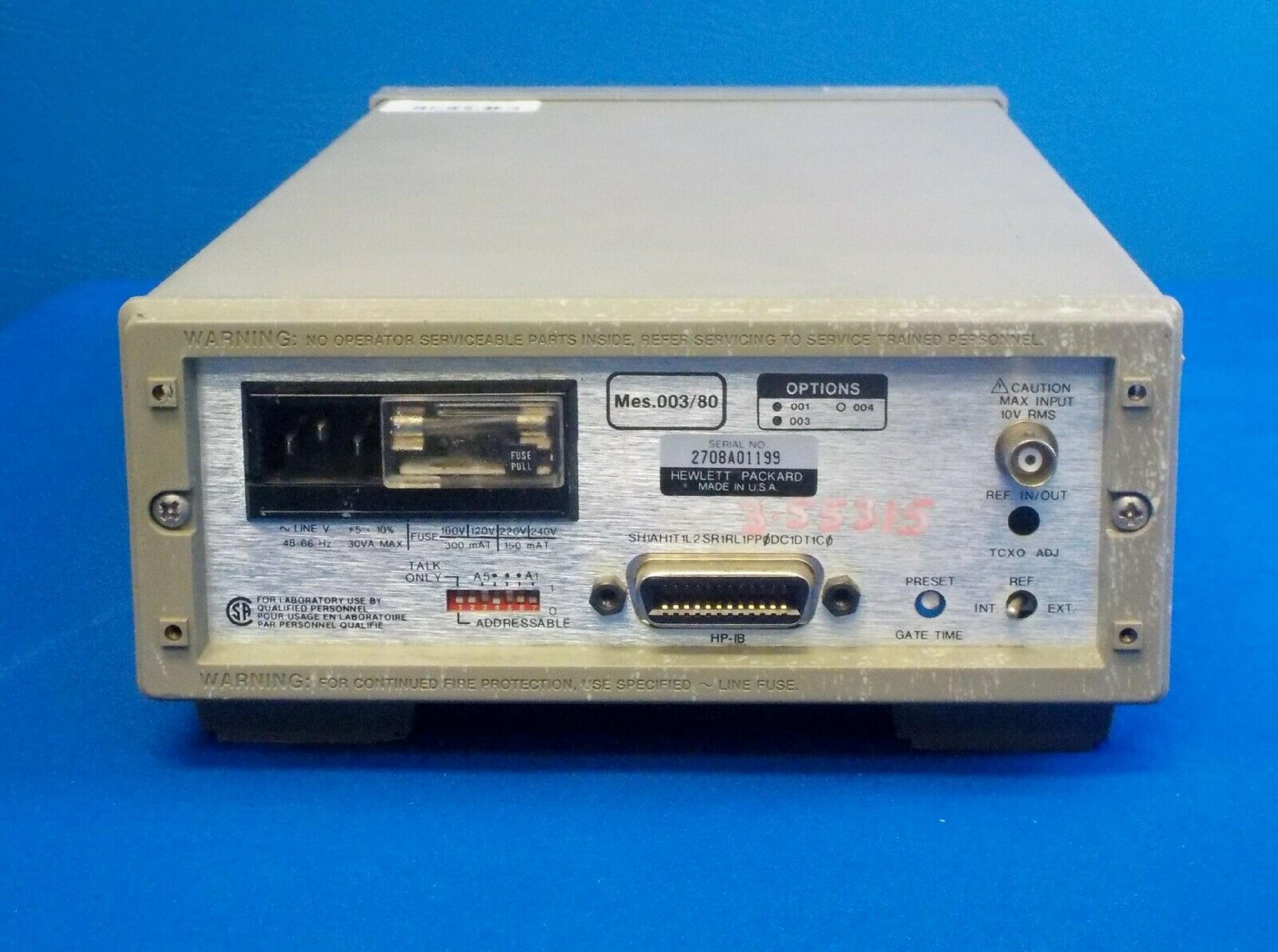 HEWLETT PACKARD / HP / AGILENT TECHNOLOGIES 5316B UNIVERSAL COUNTER HEWLETT PACKARD AGILENT